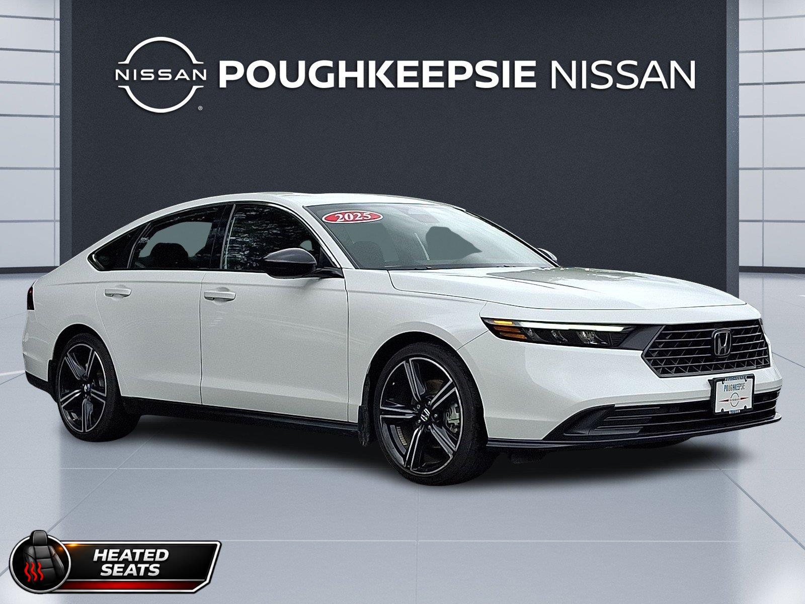 Platinum White Pearl 2025 Honda Accord Hybrid Sedan Front-Wheel Drive 1-Speed Dual Clutch