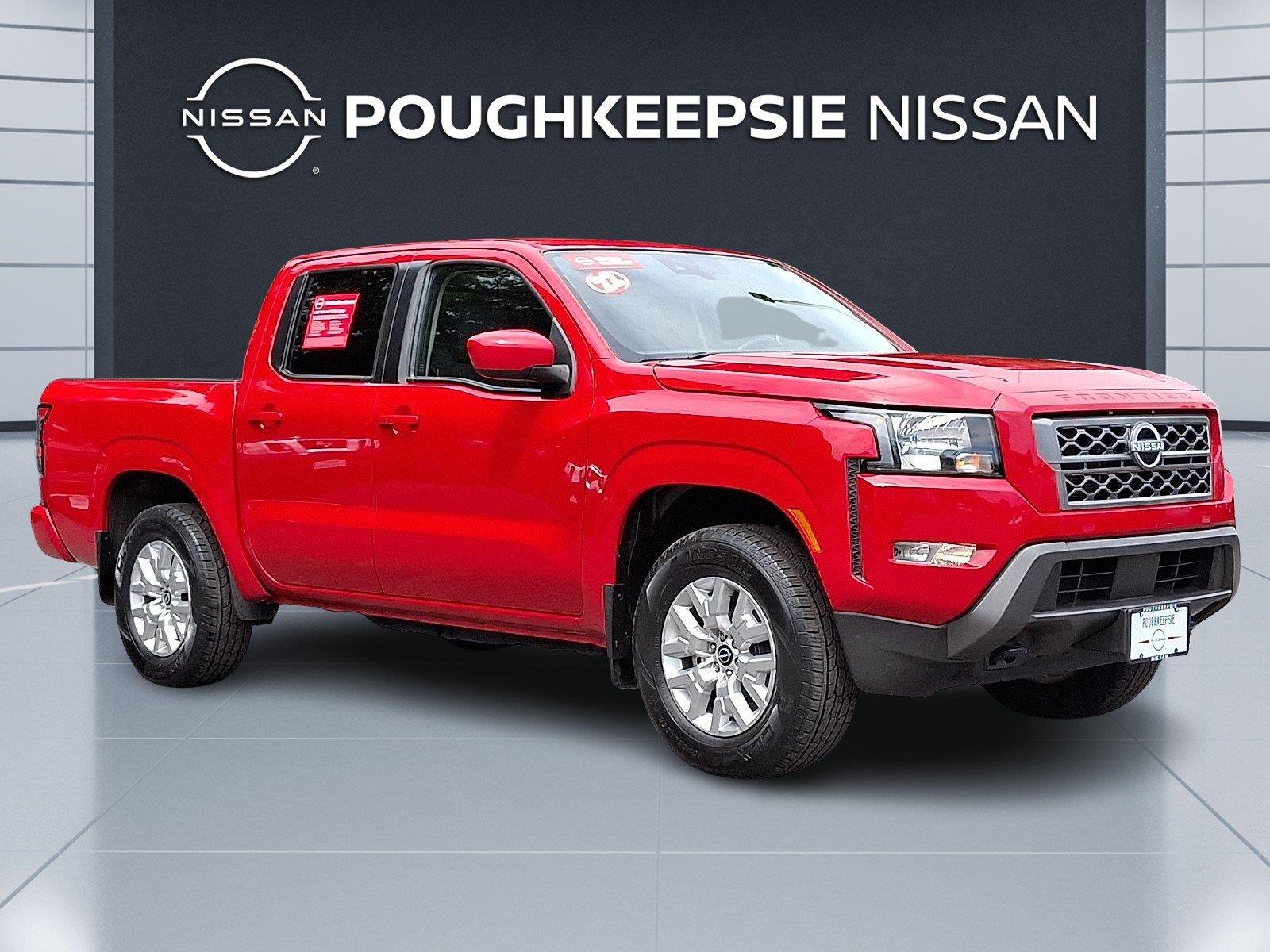 Red Alert 2022 Nissan Frontier Pickup Truck Four-Wheel Drive Automatic