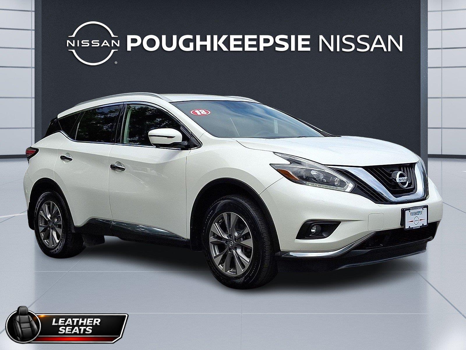 Pearl White 2018 Nissan Murano SUV / Crossover All-Wheel Drive Continuously Variable Transmission
