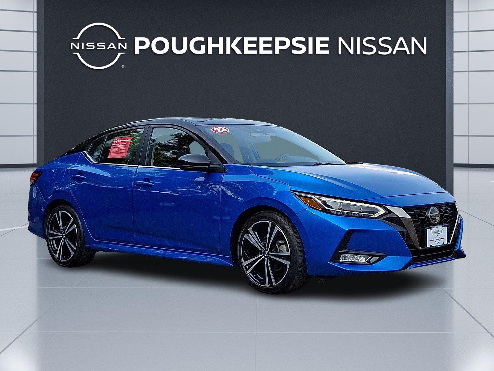 Electric Blue Metallic/Super Black 2023 Nissan Sentra Sedan Front-Wheel Drive Continuously Variable Transmission