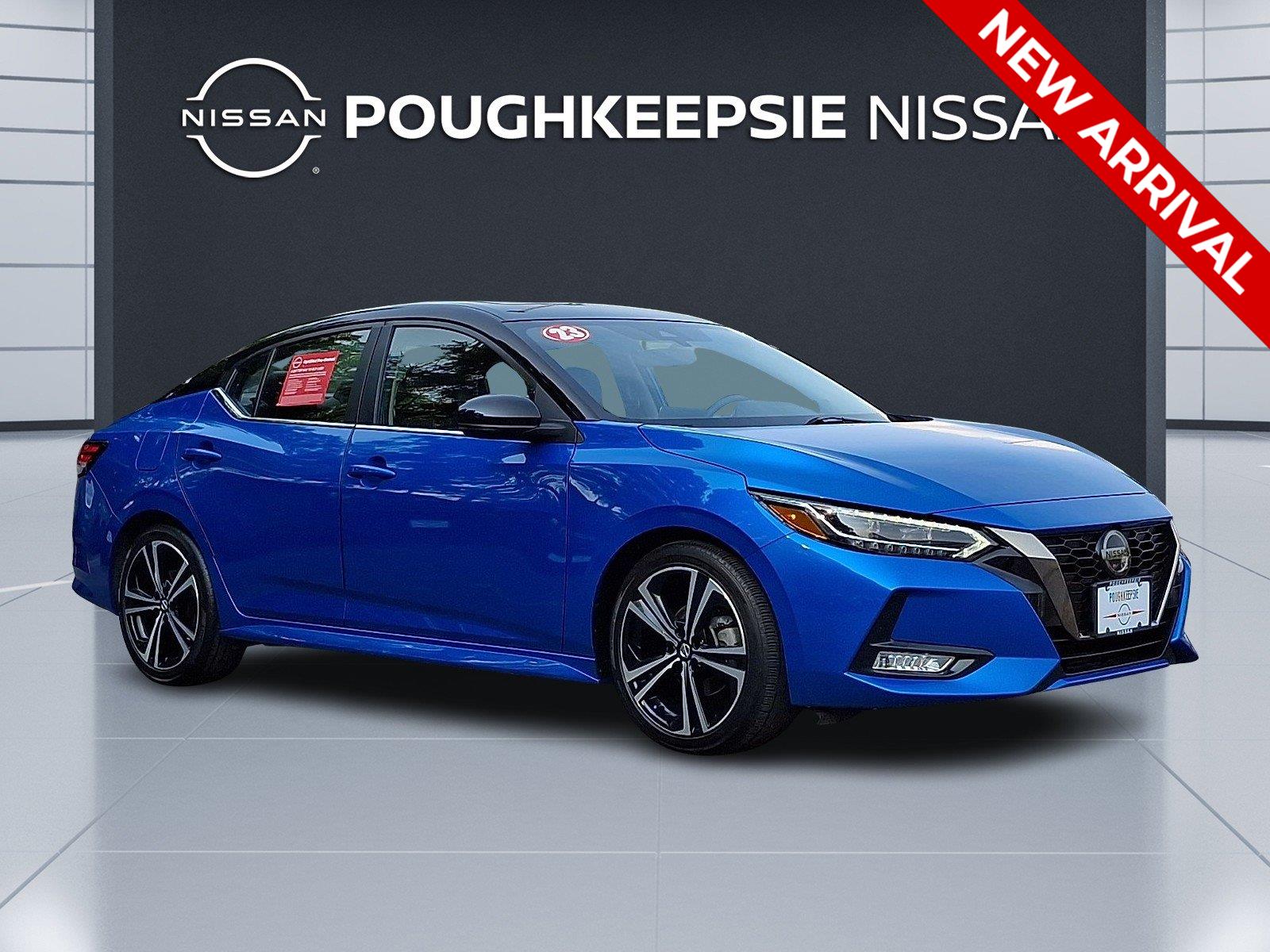 Electric Blue Metallic/Super Black 2023 Nissan Sentra Sedan Front-Wheel Drive Continuously Variable Transmission