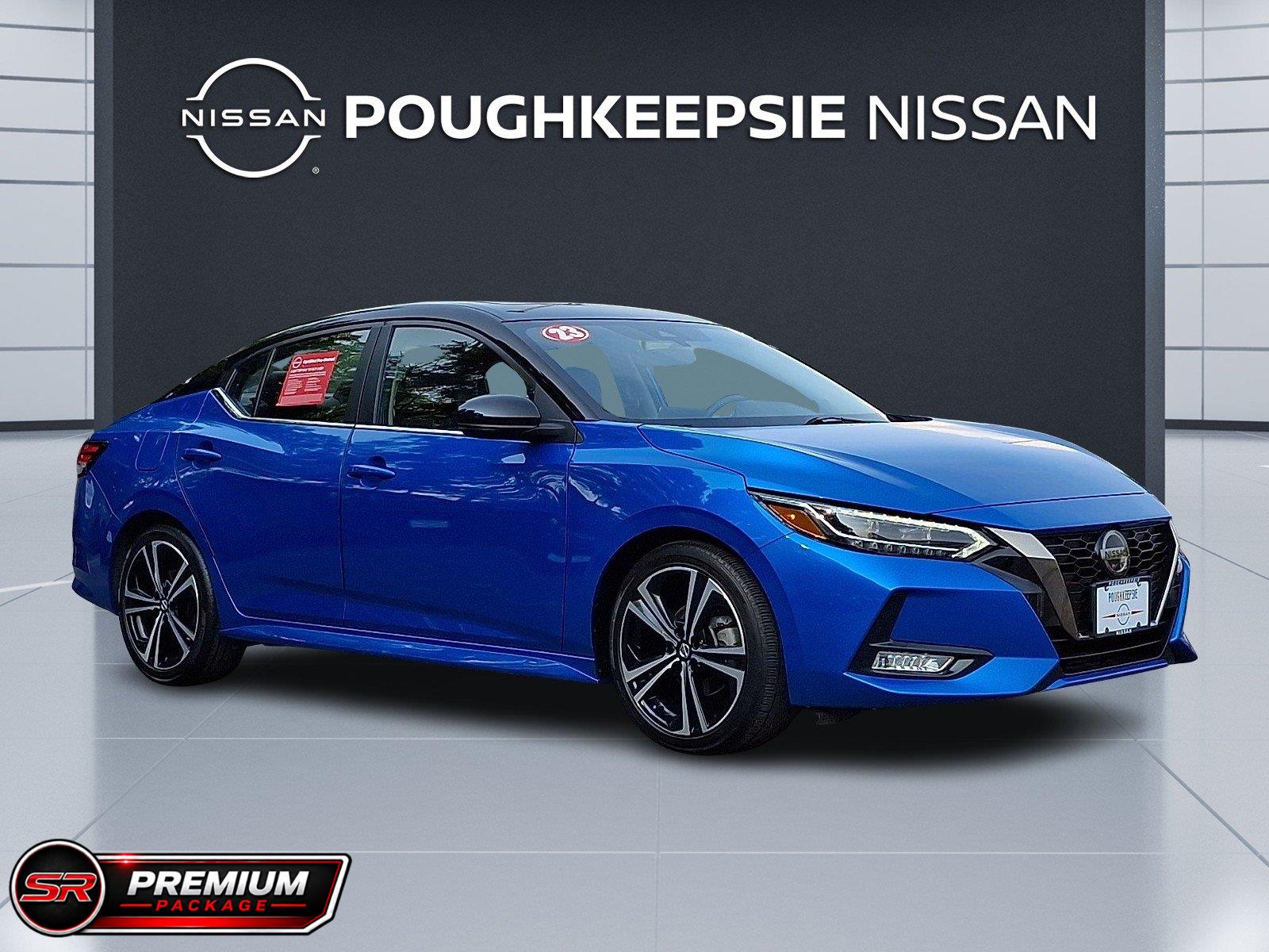 Electric Blue Metallic/Super Black 2023 Nissan Sentra Sedan Front-Wheel Drive Continuously Variable Transmission