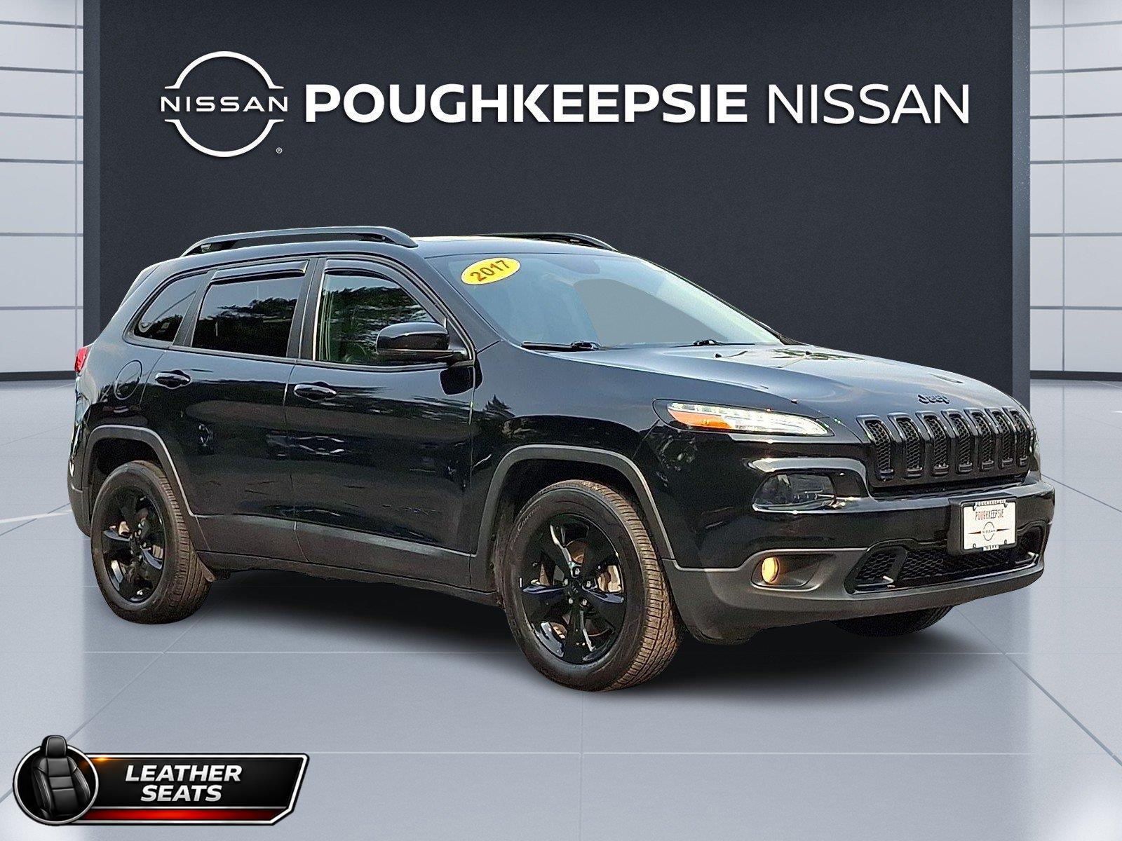 Diamond Black Crystal Pearlcoat 2017 Jeep Cherokee SUV / Crossover Four-Wheel Drive 9-Speed Automatic
