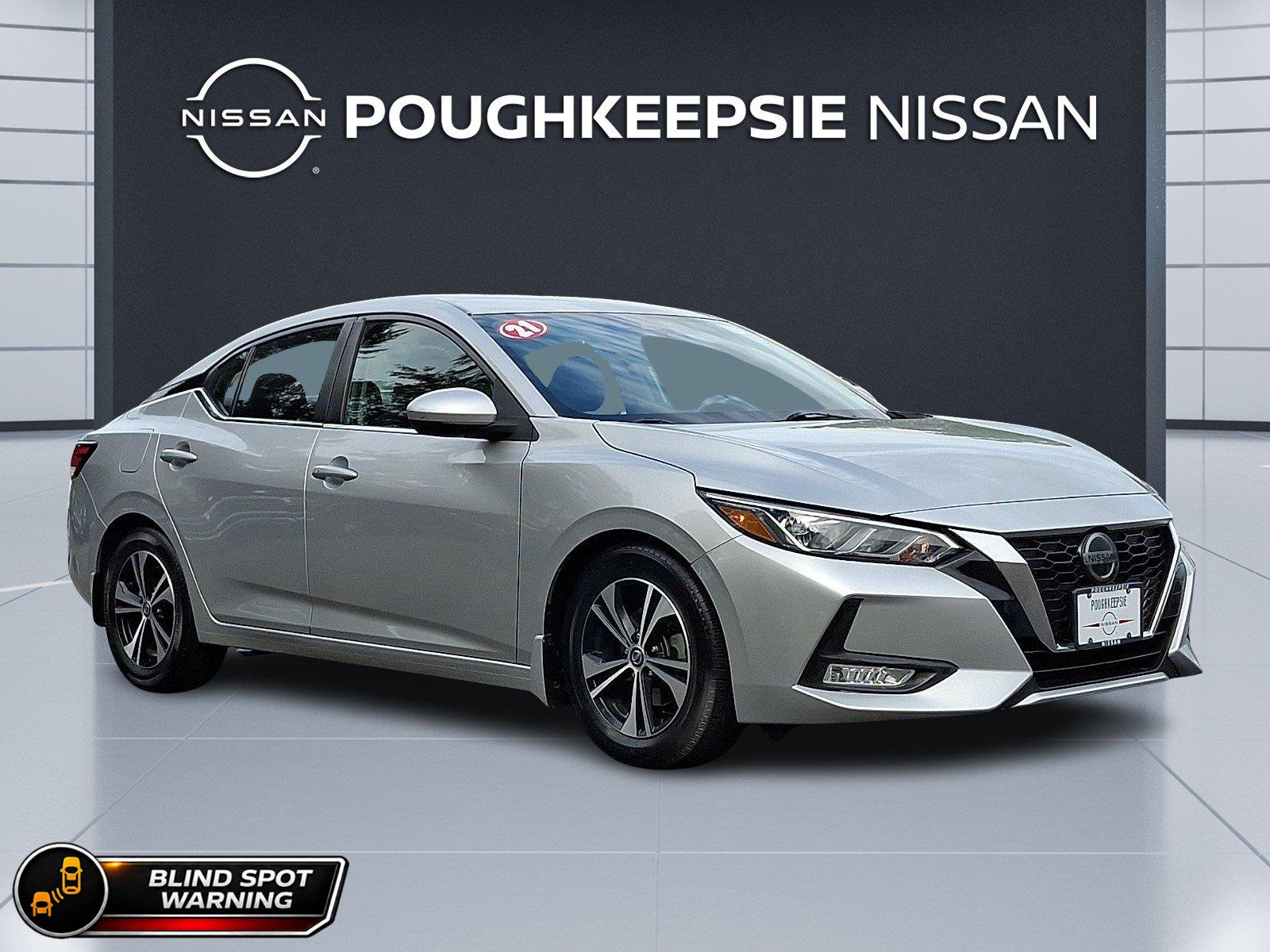 Brilliant Silver Metallic 2021 Nissan Sentra Sedan Front-Wheel Drive Continuously Variable Transmission