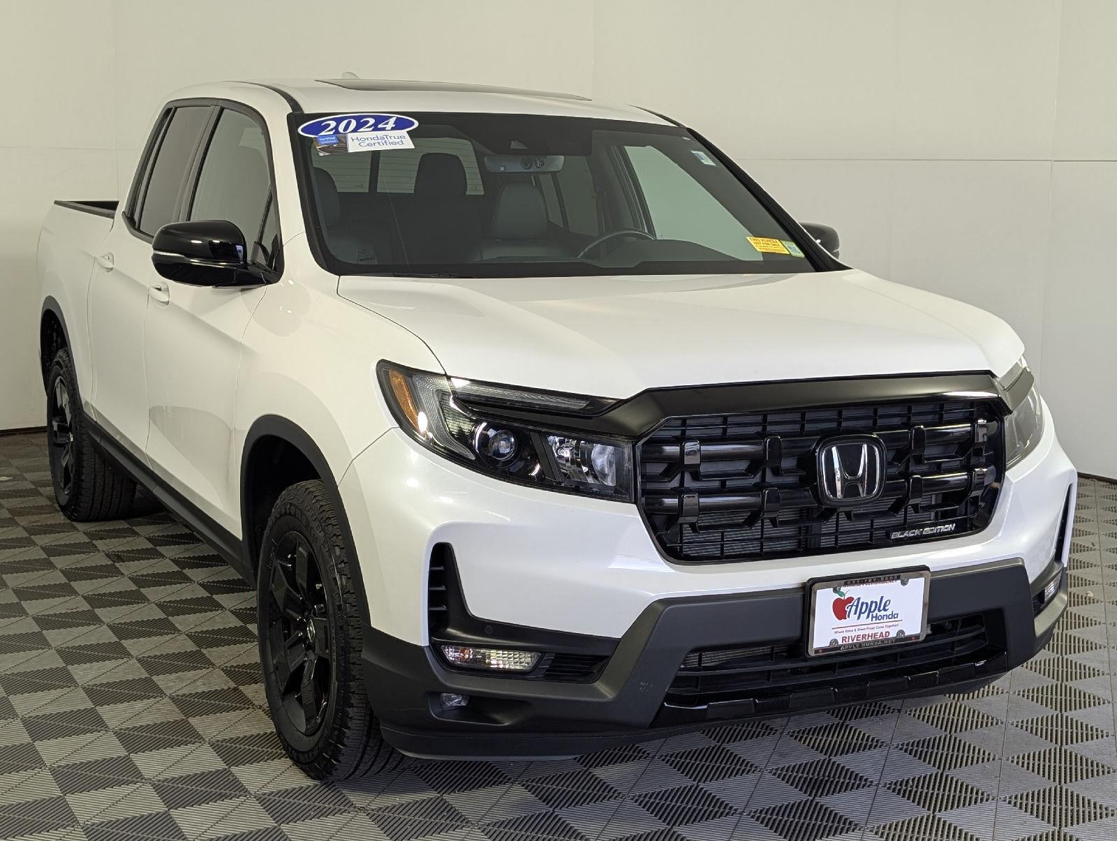 Platinum White Pearl 2024 Honda Ridgeline Pickup Truck All-Wheel Drive Automatic