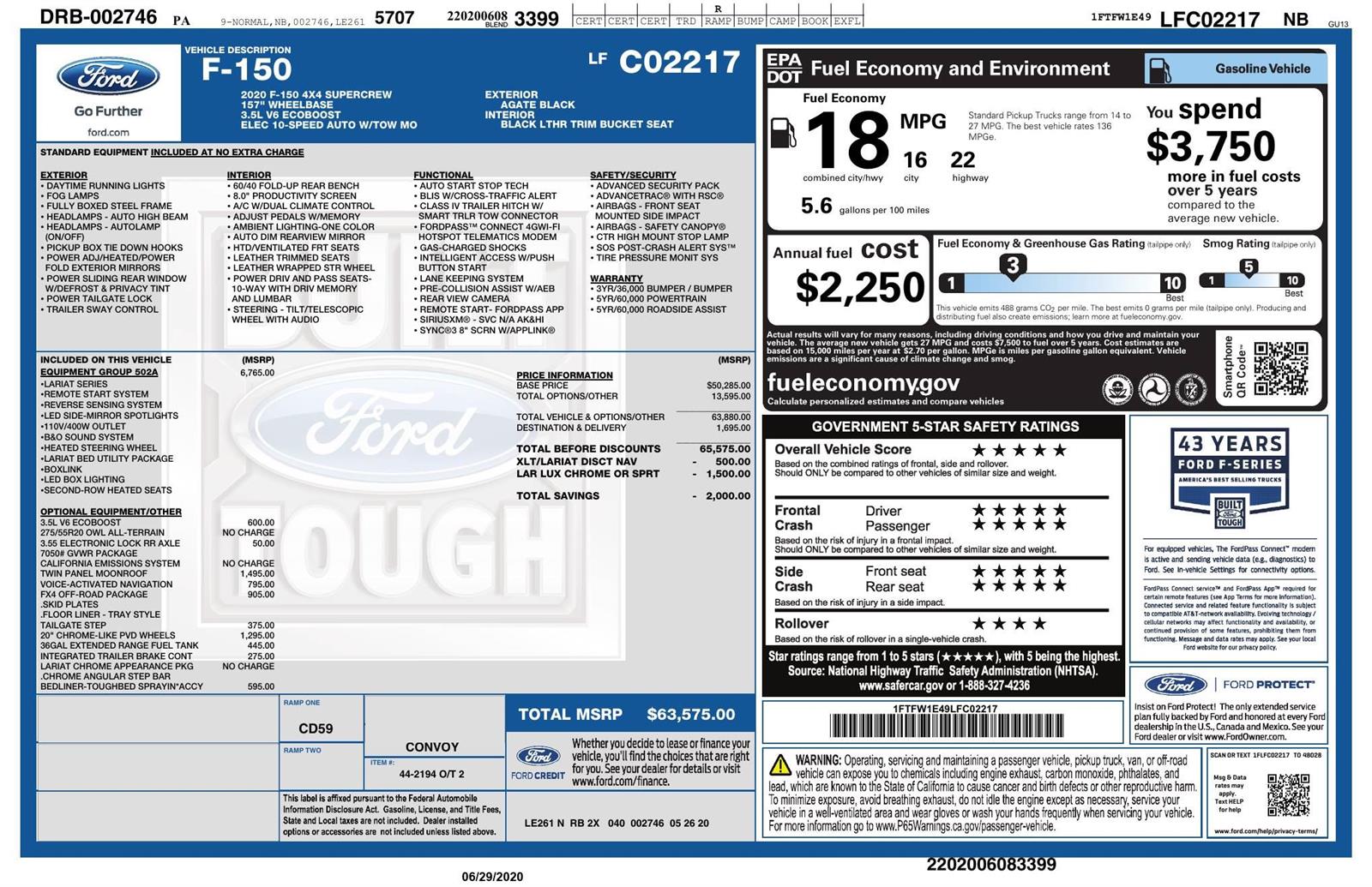 2020 Ford F-150 LARIAT at Lake View Ford