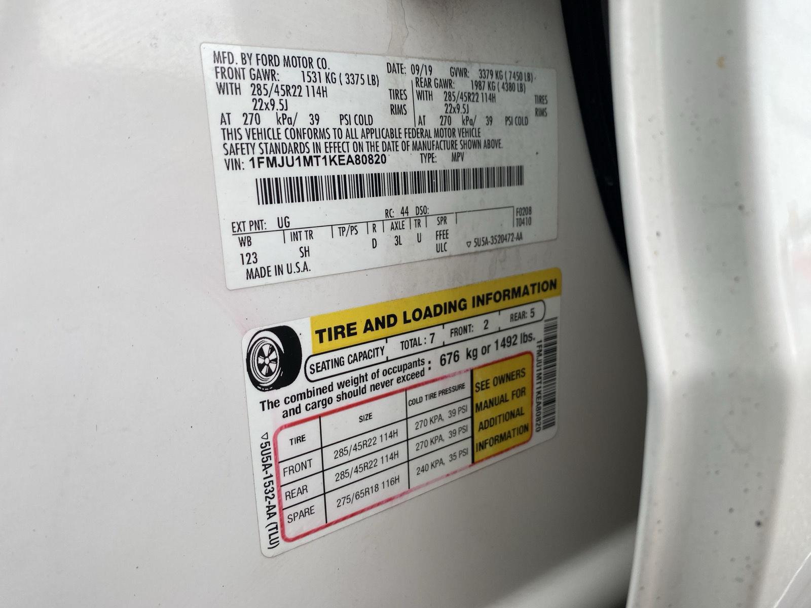 2019 Ford Expedition Platinum at Lake View Ford