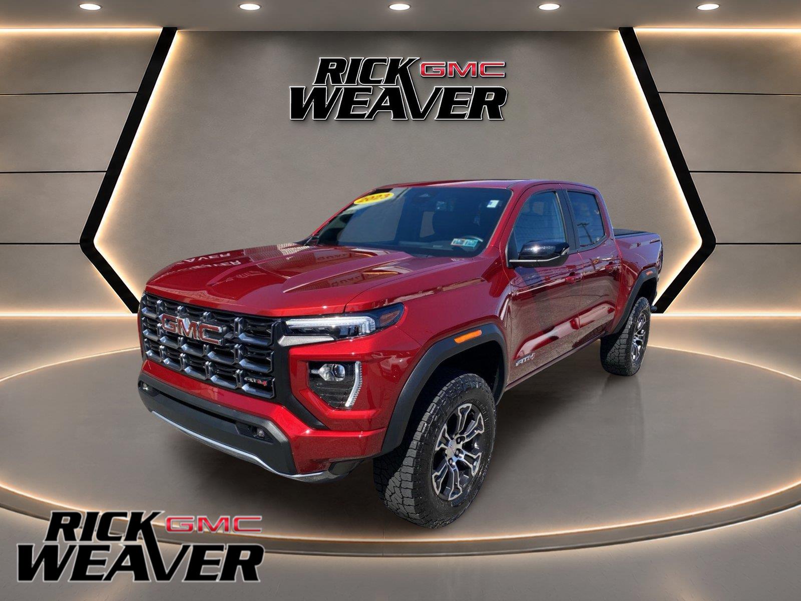 Volcanic Red Tintcoat 2023 GMC Canyon Pickup Truck Four-Wheel Drive 8-Speed Automatic