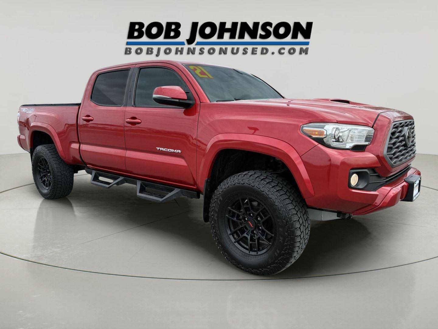 Barcelona Red Metallic 2021 Toyota Tacoma TRD Sport Double Cab LB 4WD Pickup Truck Four-Wheel Drive Automatic