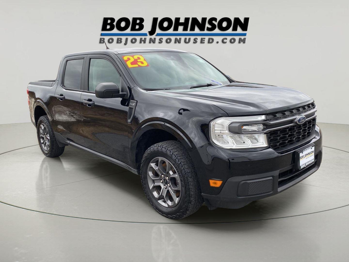 Shadow Black 2023 Ford Maverick XLT SuperCrew FWD Pickup Truck Front-Wheel Drive 1-Speed Dual Clutch