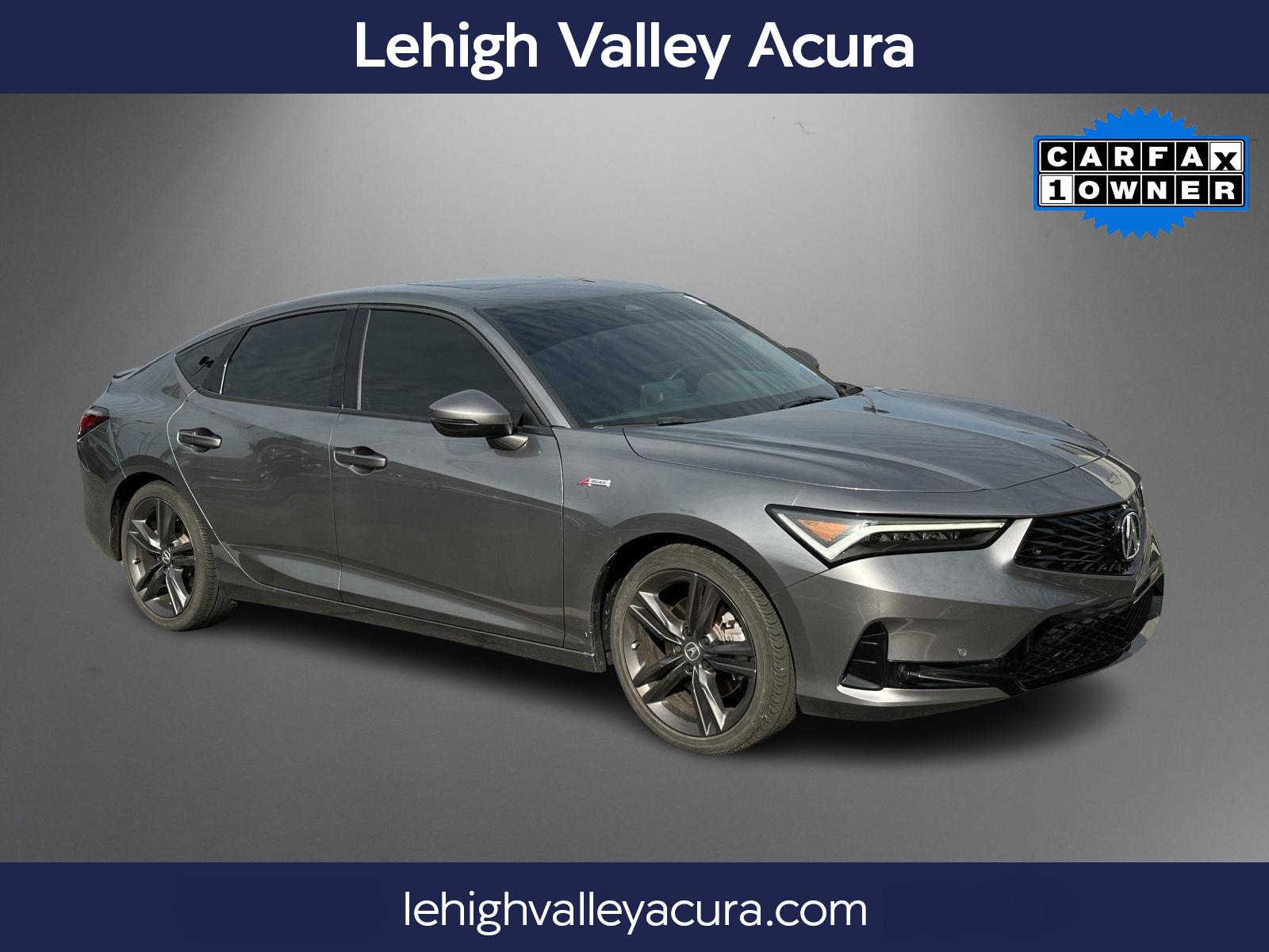 Liquid Carbon Metallic 2023 Acura Integra FWD with Technology and A-SPEC Package Sedan Front-Wheel Drive Manual