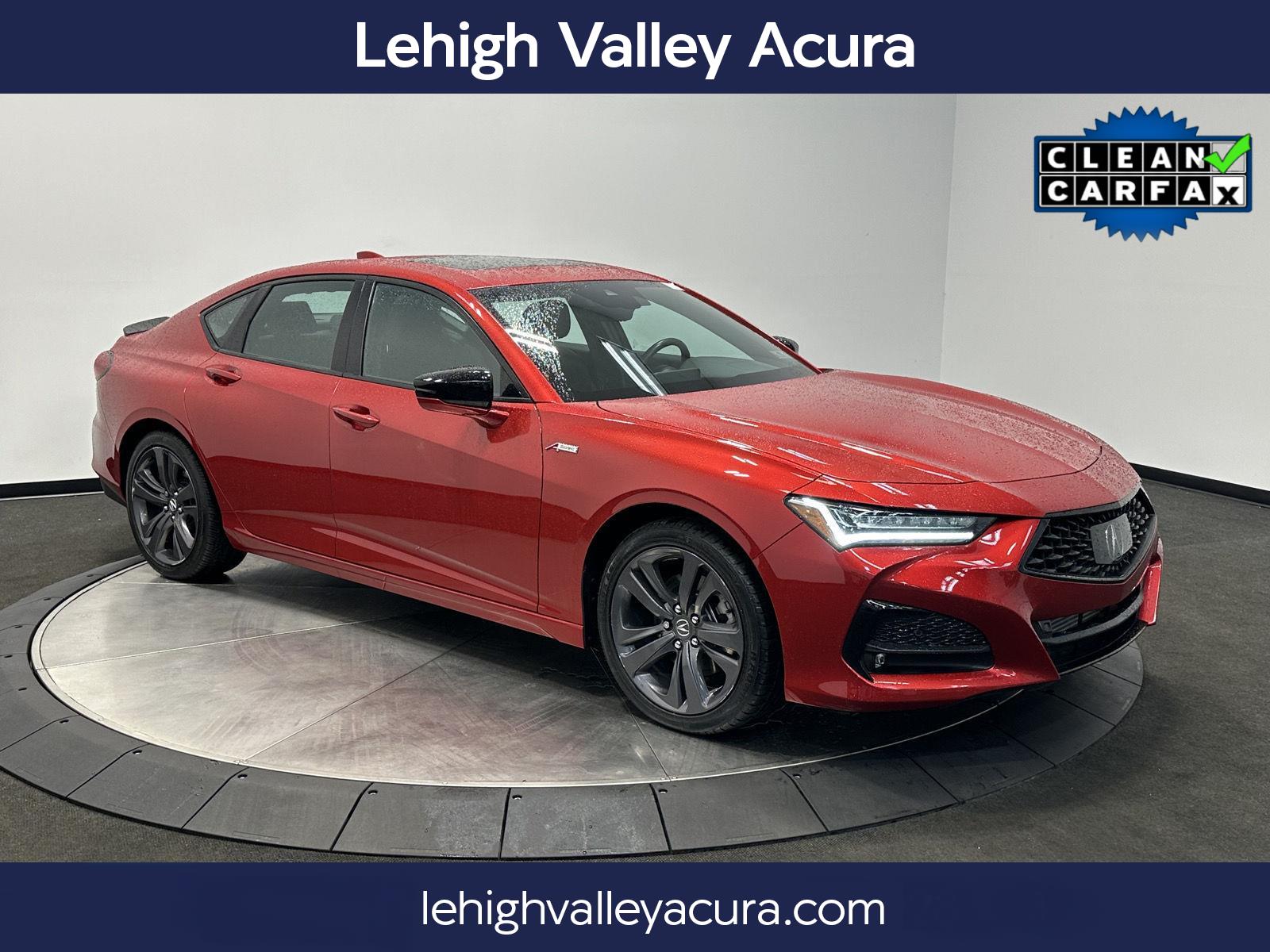 Performance Red Pearl 2023 Acura TLX FWD with A-Spec Package Sedan Front-Wheel Drive Automatic