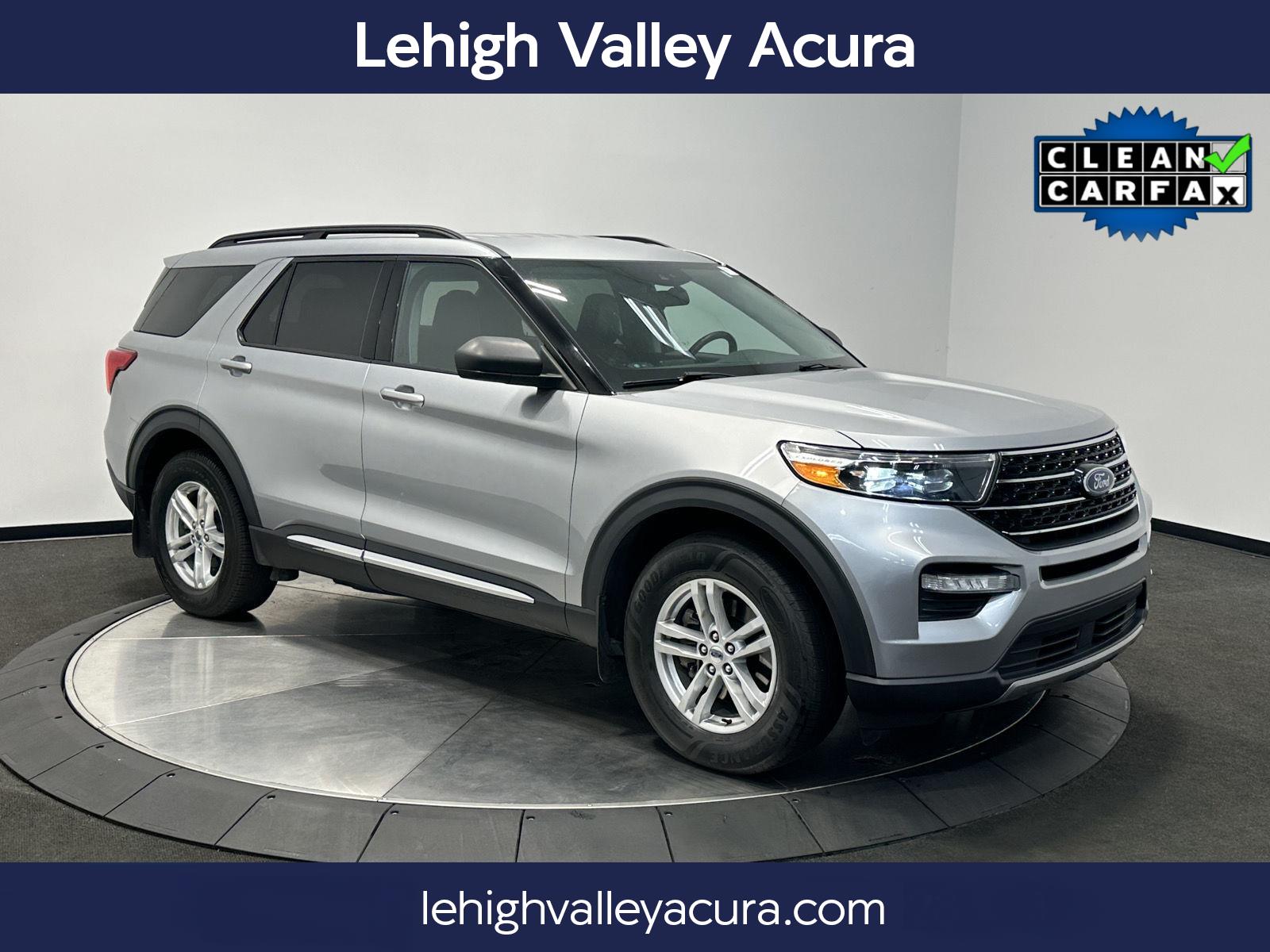 Iconic Silver Metallic 2021 Ford Explorer SUV / Crossover All-Wheel Drive Automatic