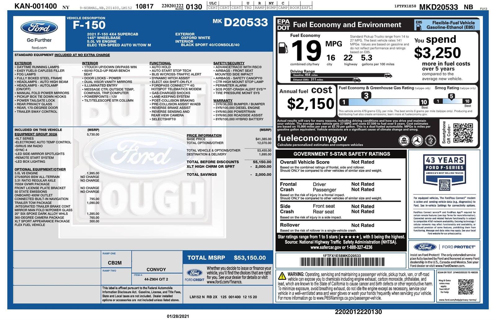 Used 2021 Oxford White Ford XLT image 30