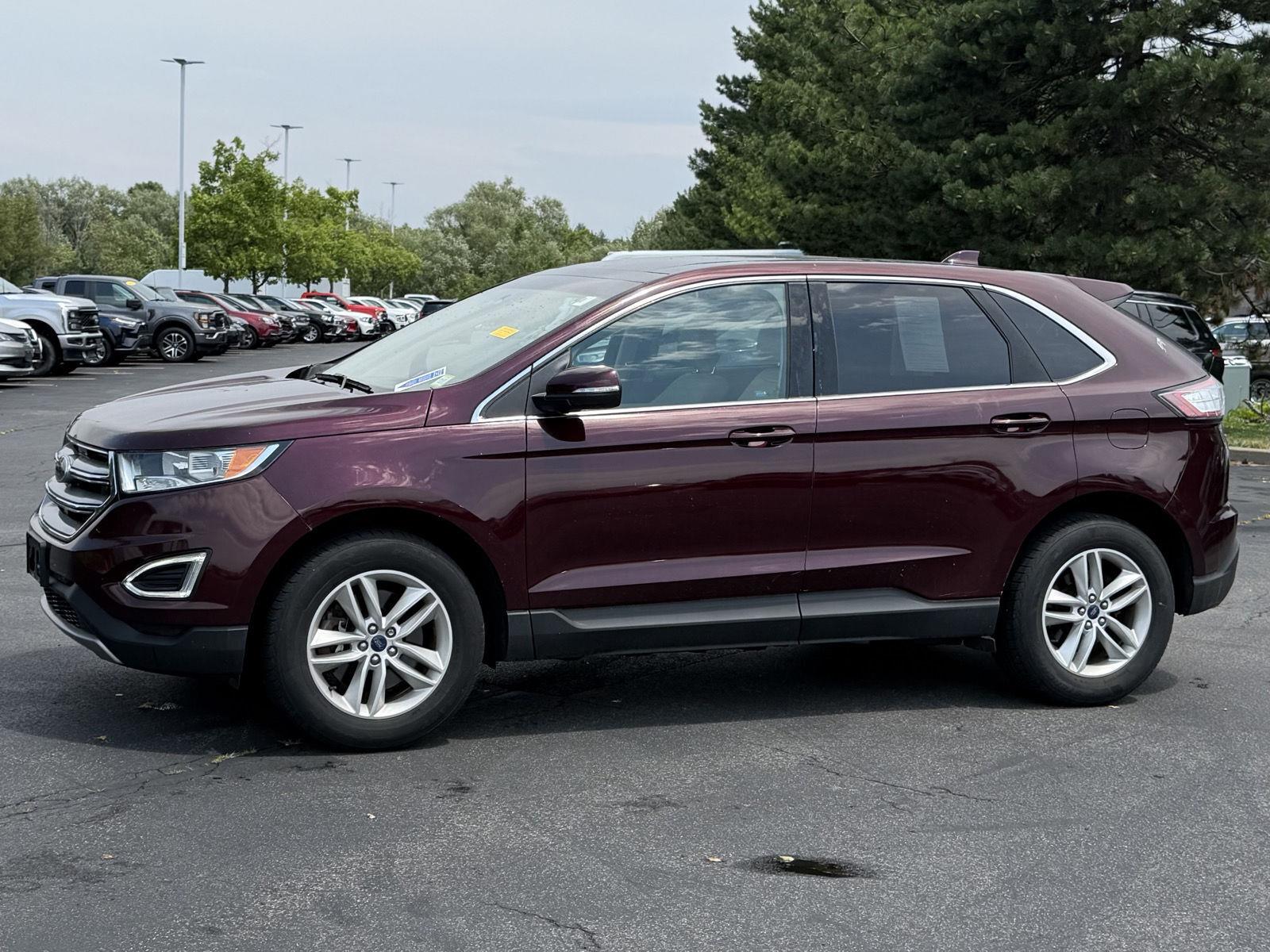 Used 2017 Burgundy Velvet Metallic Tinted Clearcoat Ford SEL image 4