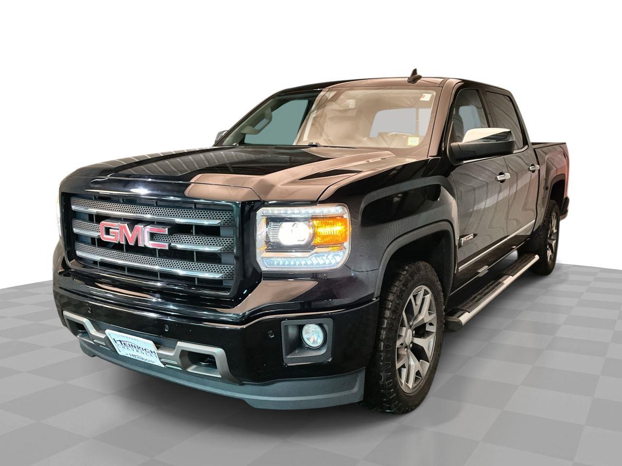 Onyx Black 2015 GMC Sierra 1500 SLT Crew Cab 4WD Pickup Truck Four-Wheel Drive 6-Speed Automatic