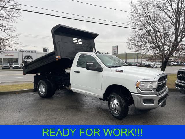 Bright White Clearcoat 2024 RAM 3500 Chassis Tradesman Regular Cab DRW 4WD Pickup Truck Four-Wheel Drive 6-Speed Automatic