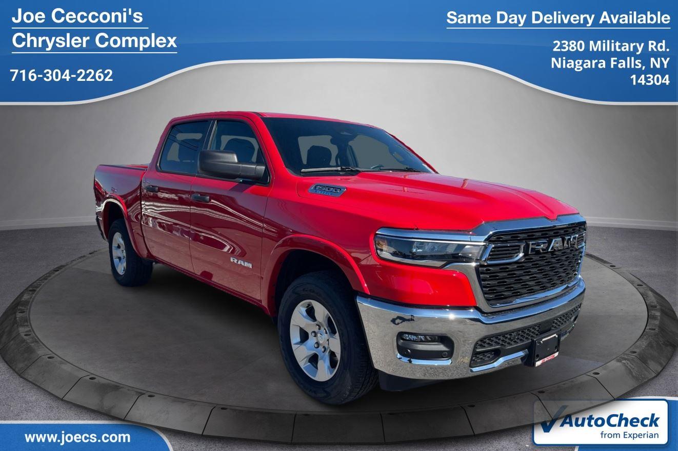 Flame Red Clearcoat 2025 RAM 1500 Big Horn Crew Cab 4WD Pickup Truck Four-Wheel Drive 8-Speed Automatic
