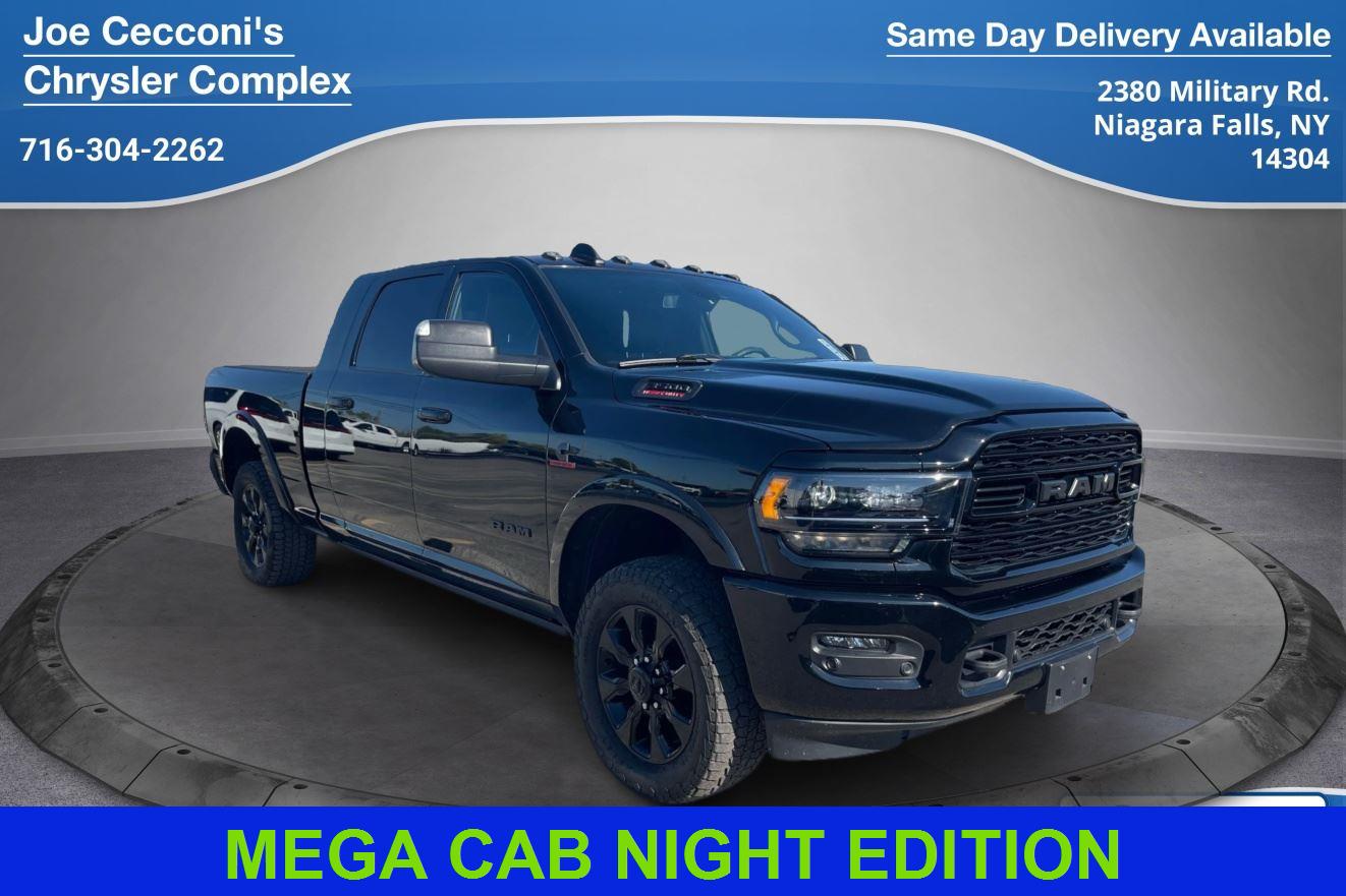 Diamond Black Crystal Pearlcoat 2022 RAM 3500 Limited Mega Cab 4WD Pickup Truck Four-Wheel Drive 6-Speed Automatic