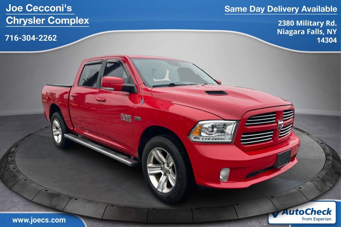 Flame Red Clearcoat 2014 RAM 1500 Sport Crew Cab 4WD Pickup Truck Four-Wheel Drive 8-Speed Automatic