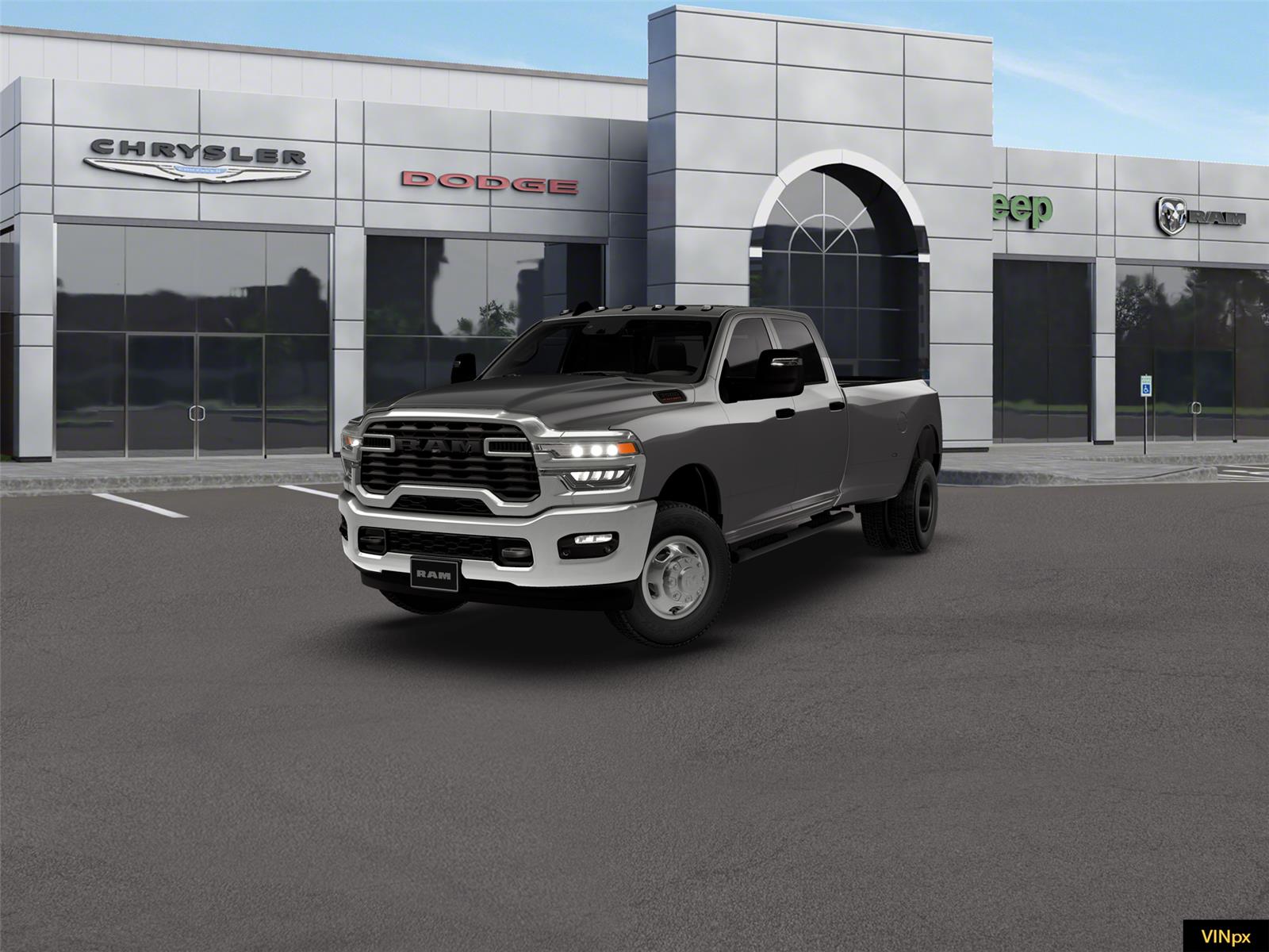 Gray (Granite Crystal Metallic Clearcoat) 2026 RAM 3500 Tradesman Crew Cab LB DRW 4WD Pickup Truck Four-Wheel Drive 8-Speed Automatic