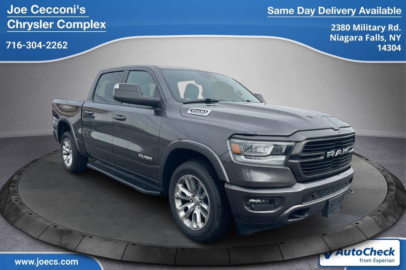 Gray (Granite Crystal Metallic Clearcoat) 2021 RAM 1500 Laramie Crew Cab 4WD Pickup Truck Four-Wheel Drive 8-Speed Automatic
