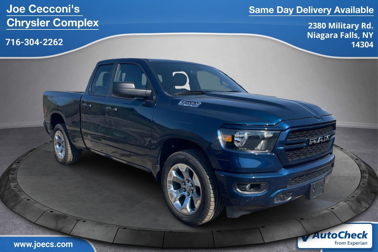 Patriot Blue Pearlcoat 2024 RAM 1500 Tradesman Quad Cab 4WD Pickup Truck Four-Wheel Drive 8-Speed Automatic