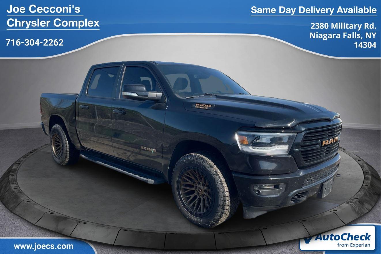 Diamond Black Crystal Pearlcoat 2020 RAM 1500 Big Horn Crew Cab 4WD Pickup Truck Four-Wheel Drive 8-Speed Automatic