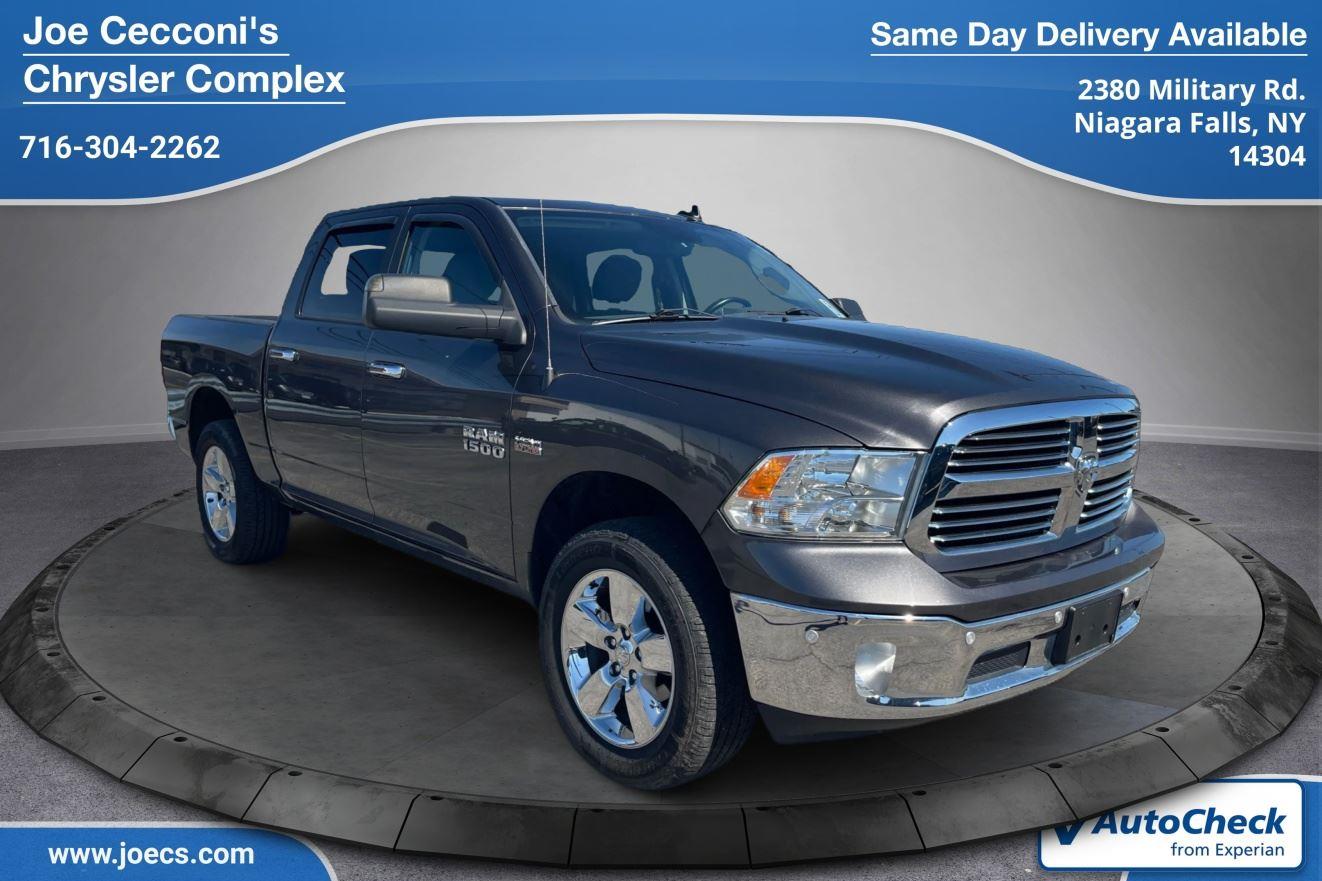 Gray (Granite Crystal Metallic Clearcoat) 2018 RAM 1500 Big Horn Crew Cab 4WD Pickup Truck Four-Wheel Drive 8-Speed Automatic