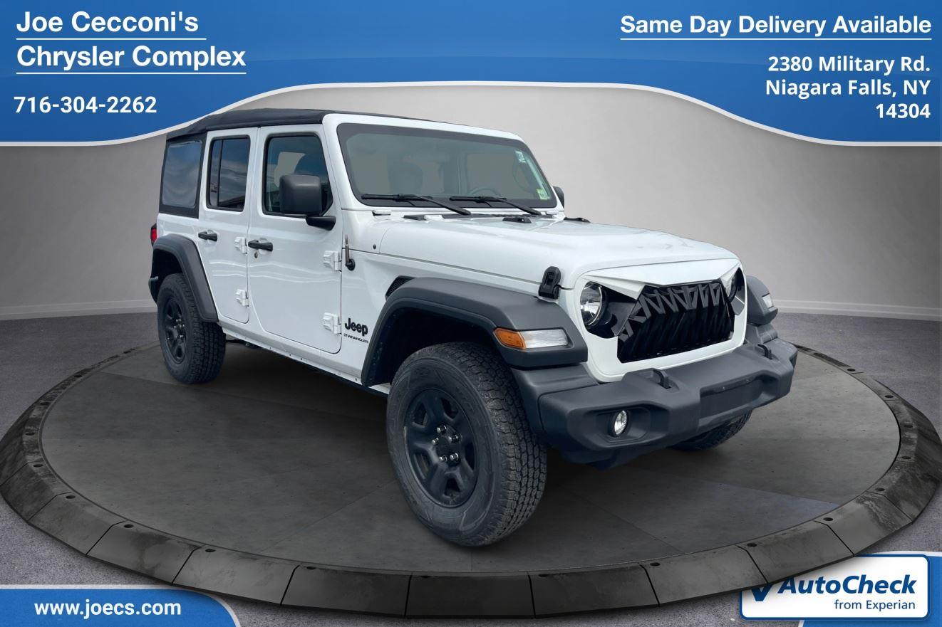 Bright White Clearcoat 2023 Jeep Wrangler Sport 4-Door 4WD SUV / Crossover Four-Wheel Drive 8-Speed Automatic