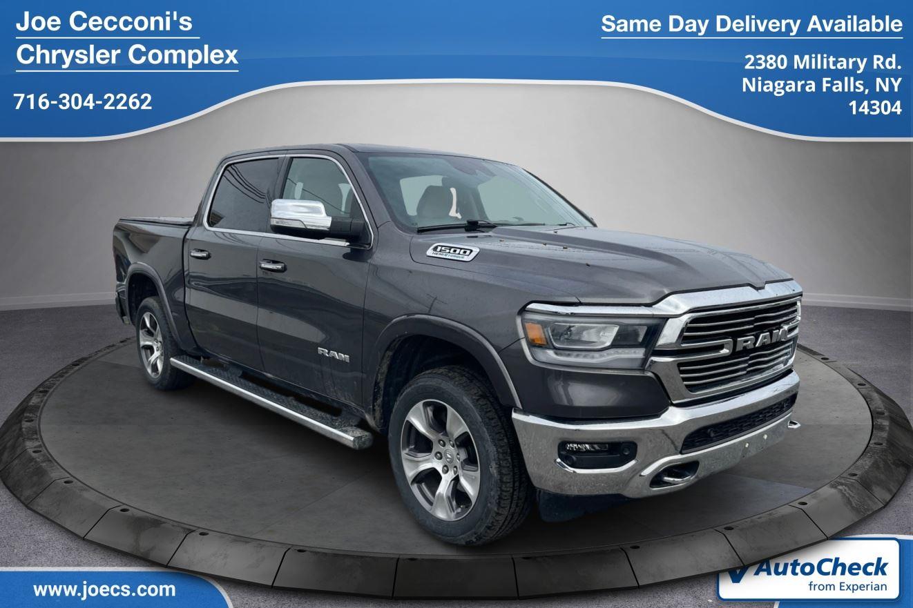 Gray (Granite Crystal Metallic Clearcoat) 2021 RAM 1500 Laramie Crew Cab 4WD Pickup Truck Four-Wheel Drive 8-Speed Automatic