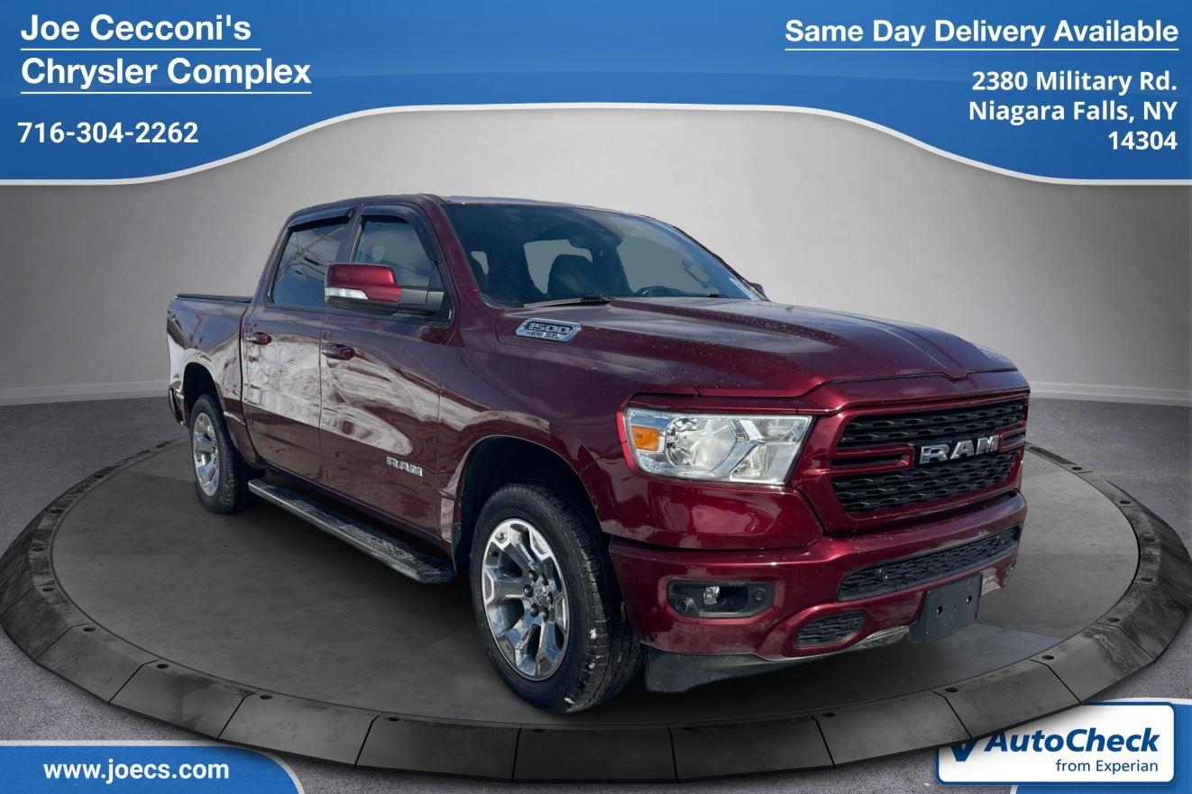 Red Pearl 2022 RAM 1500 Big Horn Crew Cab 4WD Pickup Truck Four-Wheel Drive 8-Speed Automatic
