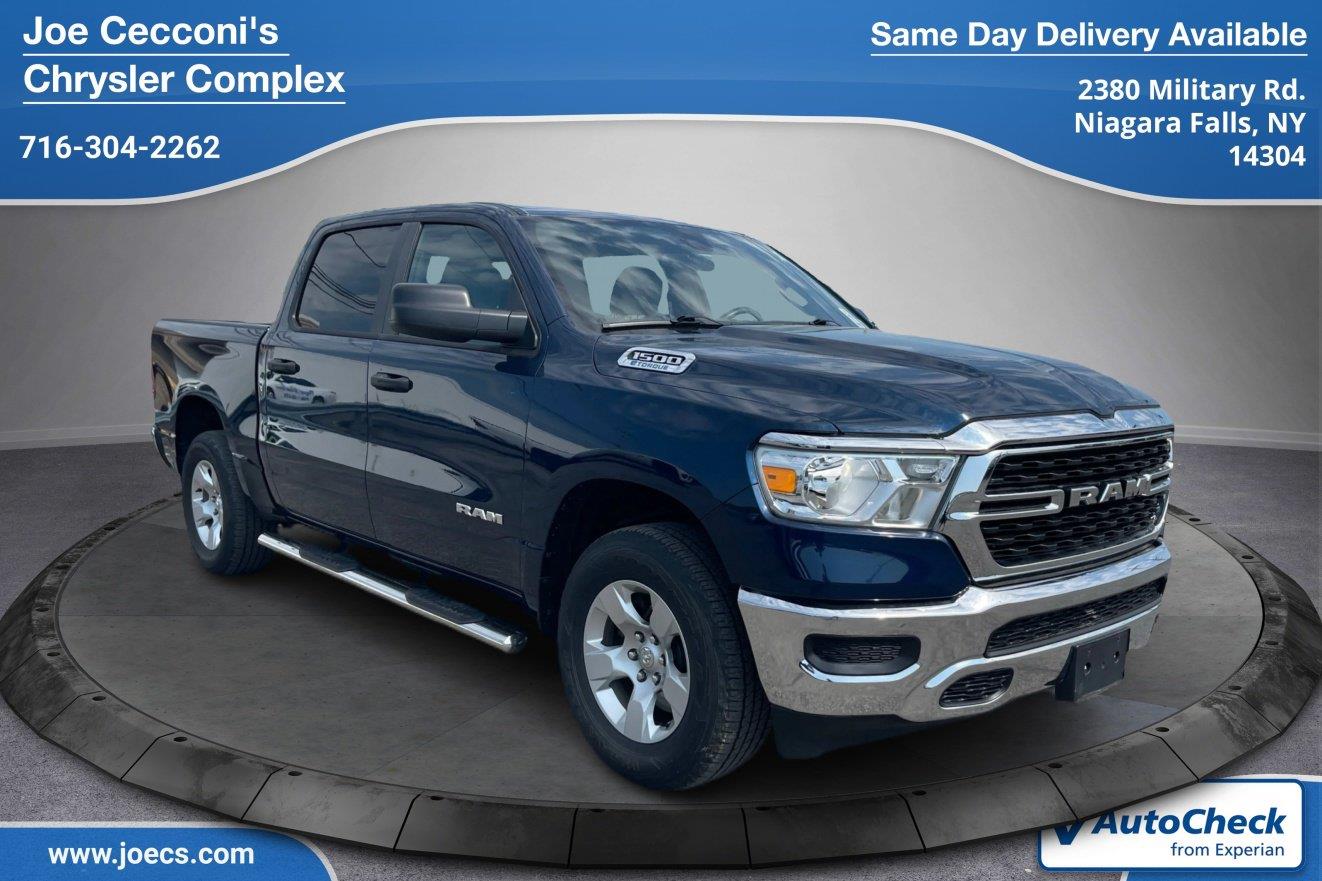 Patriot Blue Pearlcoat 2023 RAM 1500 Pickup Truck Four-Wheel Drive 8-Speed Automatic