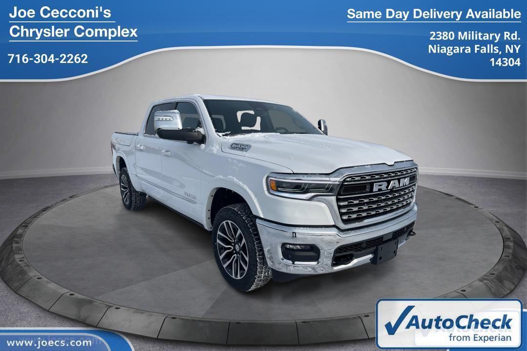 Bright White Clearcoat 2025 RAM 1500 Limited Crew Cab 4WD Pickup Truck Four-Wheel Drive 8-Speed Automatic
