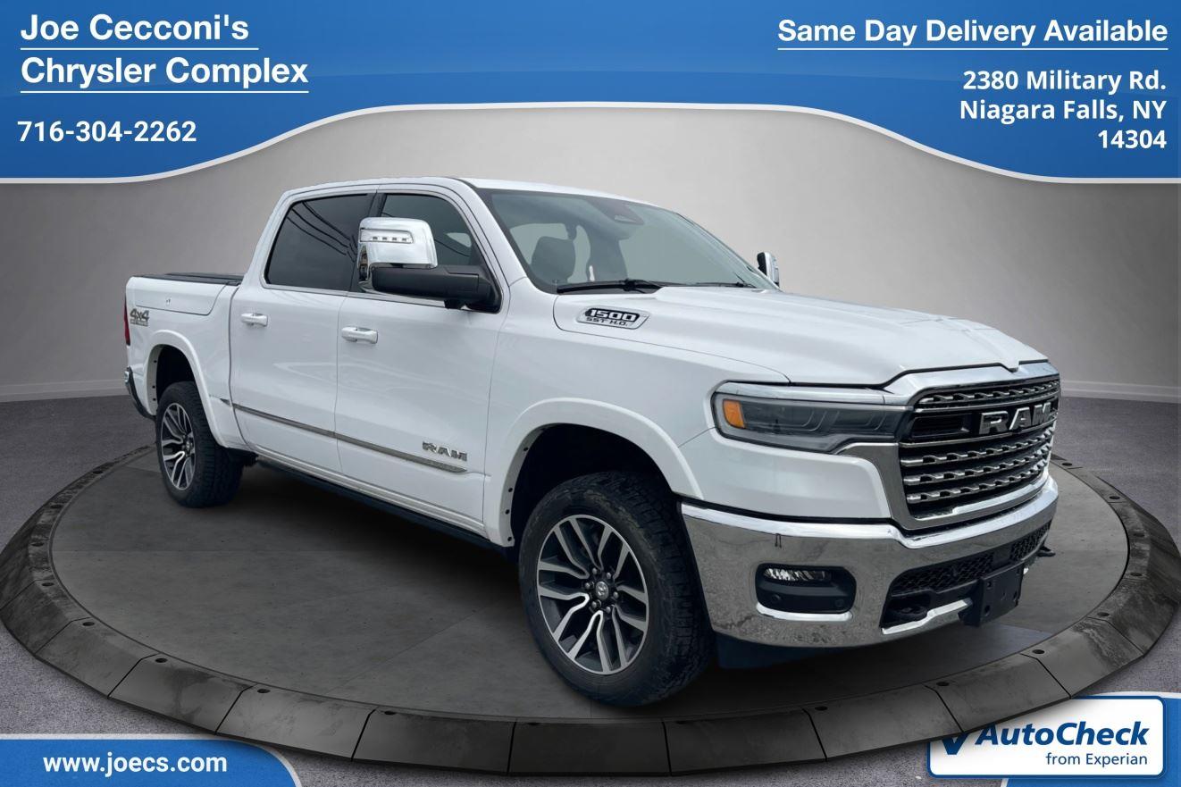 Bright White Clearcoat 2025 RAM 1500 Limited Crew Cab 4WD Pickup Truck Four-Wheel Drive 8-Speed Automatic