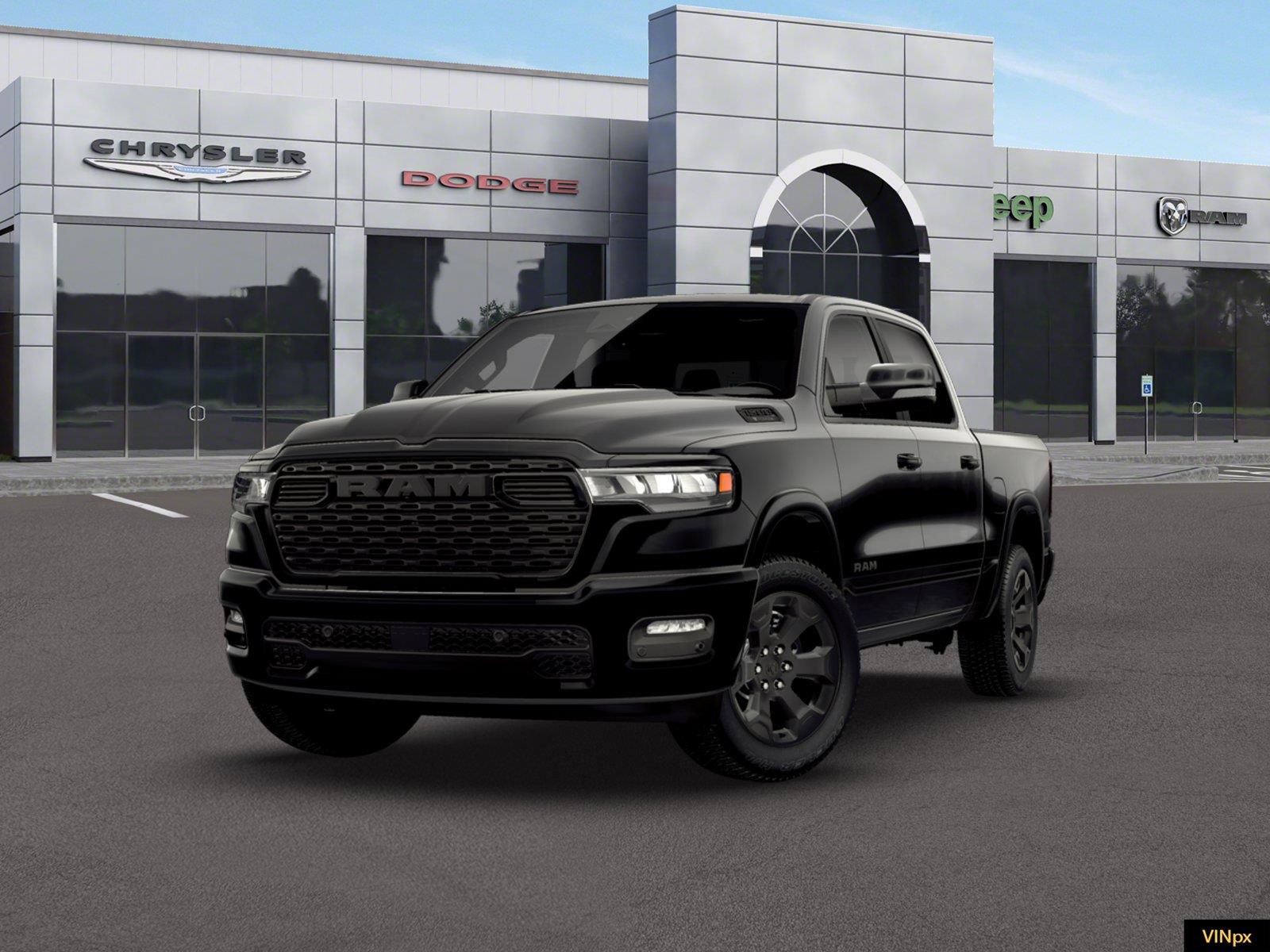 Diamond Black Crystal Pearlcoat 2026 RAM 1500 Pickup Truck Four-Wheel Drive 8-Speed Automatic