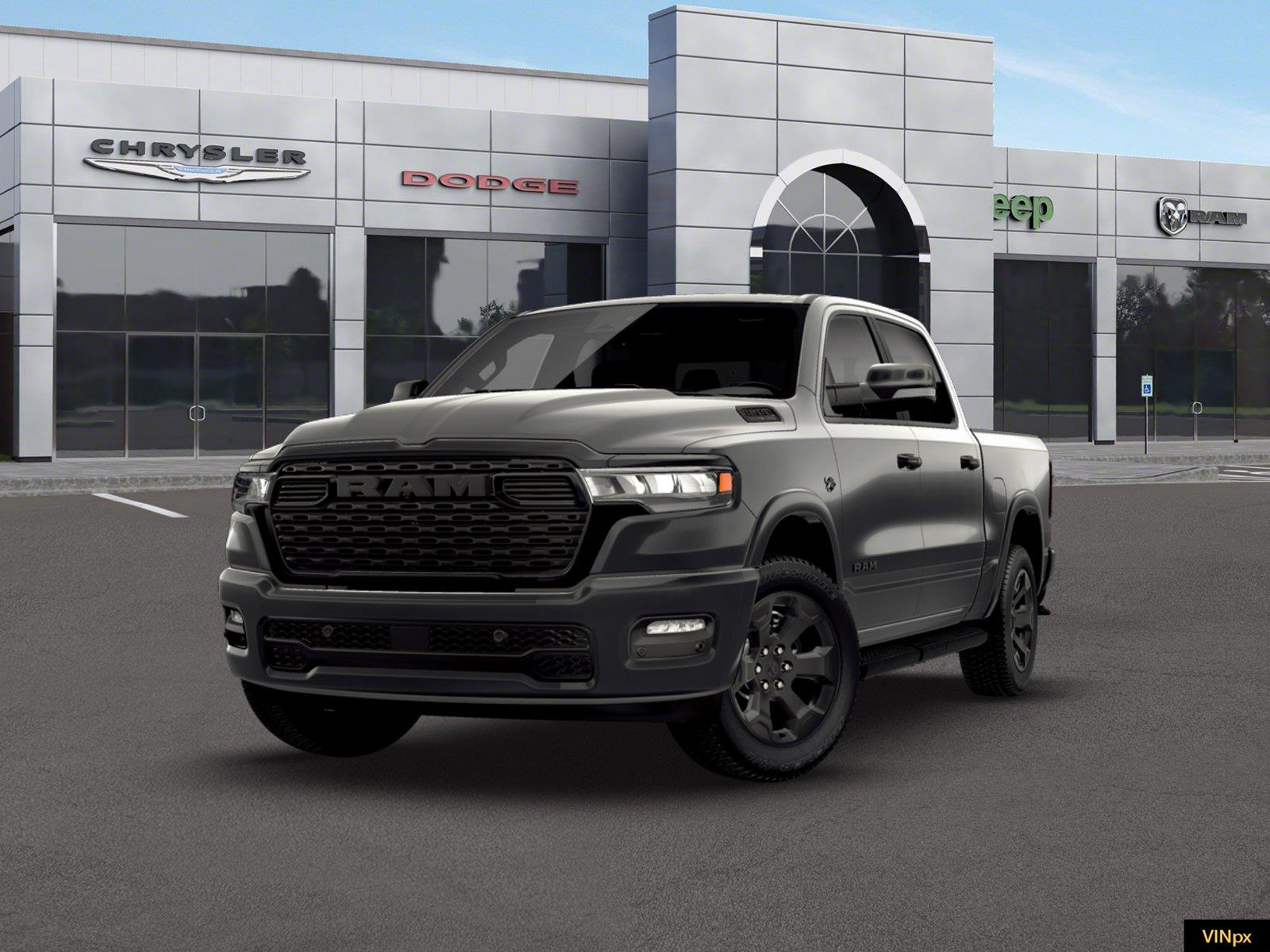 Gray (Granite Crystal Metallic Clearcoat) 2026 RAM 1500 Pickup Truck Four-Wheel Drive 8-Speed Automatic