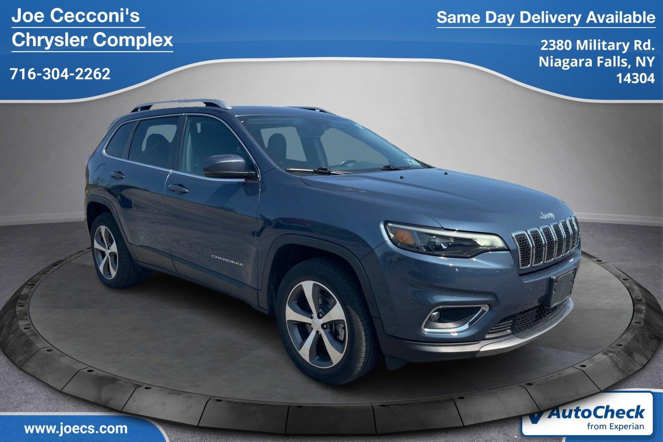Slate Blue Pearlcoat 2021 Jeep Cherokee SUV / Crossover Four-Wheel Drive 9-Speed Automatic
