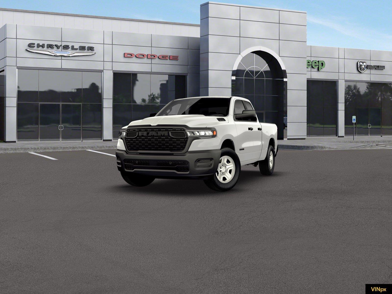 Bright White Clearcoat 2026 RAM 1500 Pickup Truck Four-Wheel Drive 8-Speed Automatic