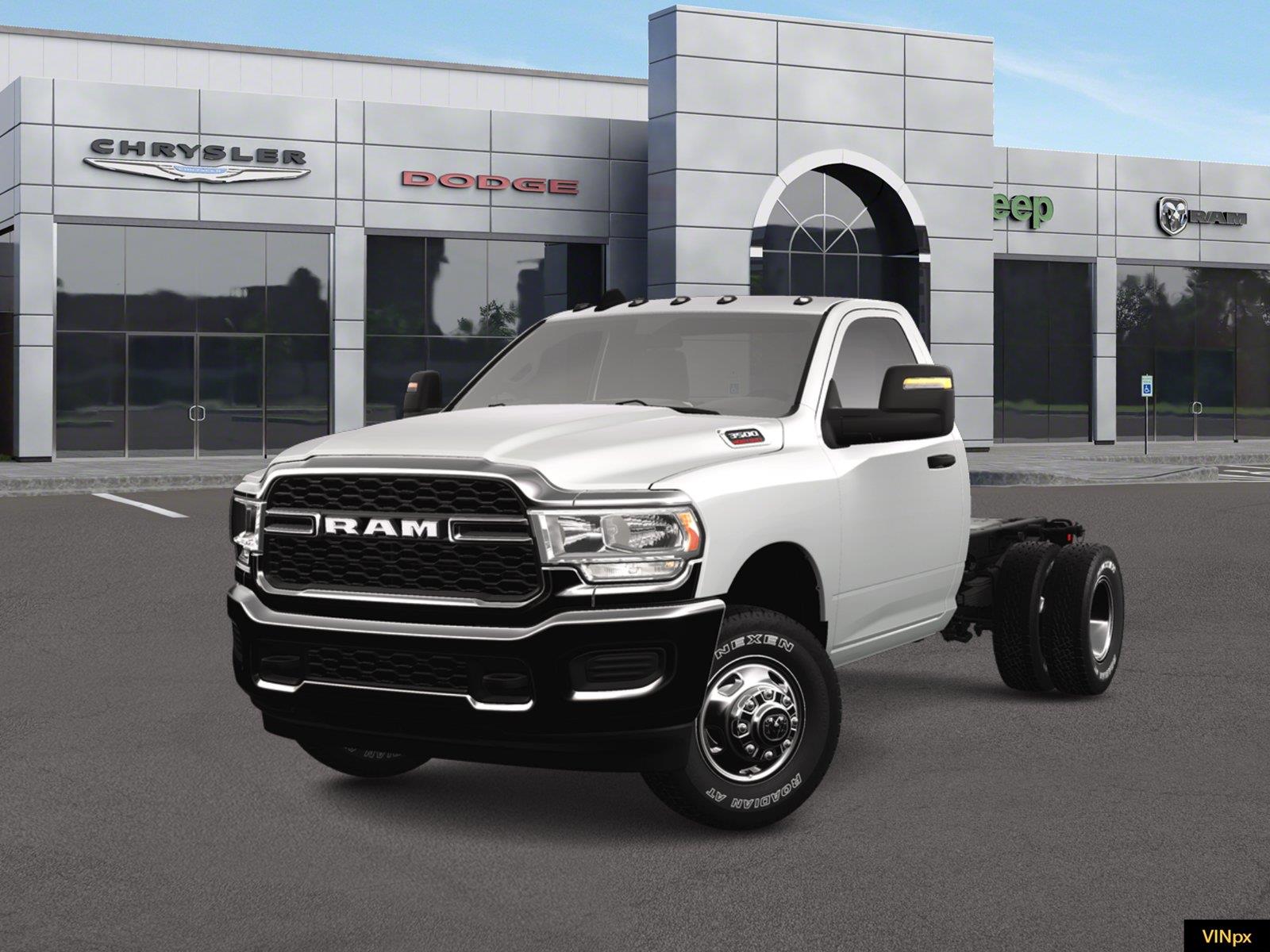Bright White Clearcoat 2024 RAM 3500 Chassis Pickup Truck Four-Wheel Drive 6-Speed Automatic