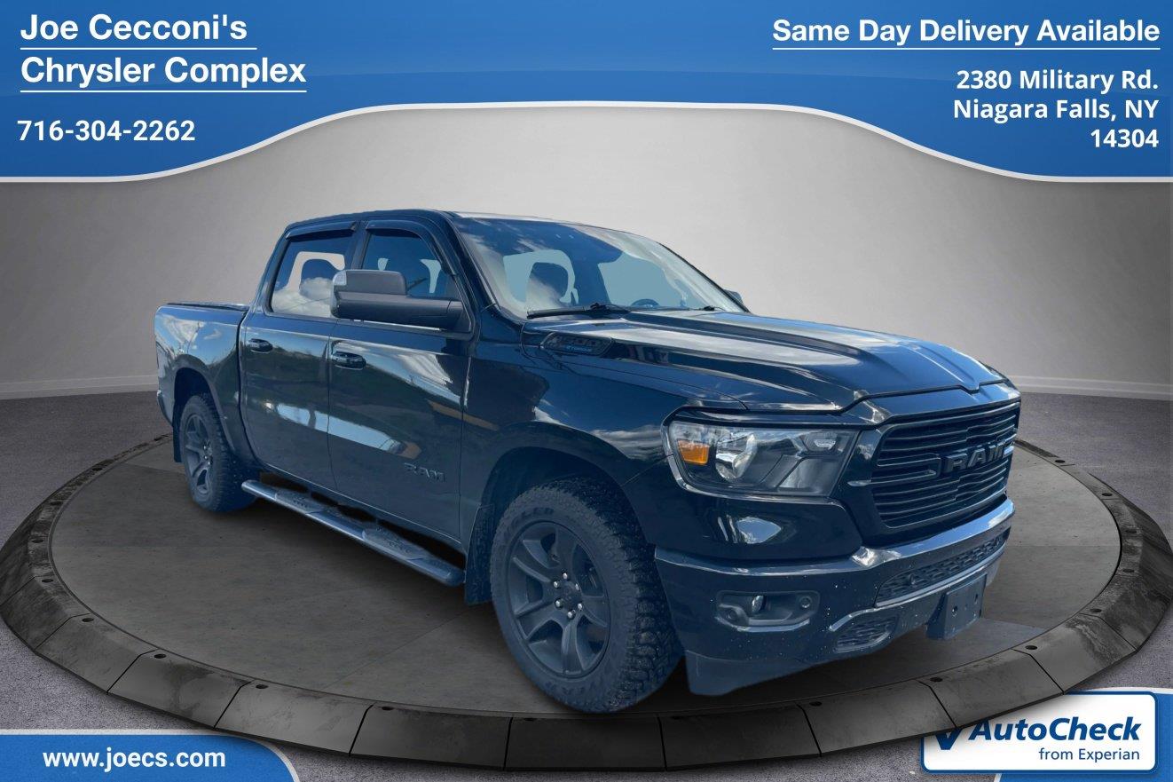 Diamond Black Crystal Pearlcoat 2021 RAM 1500 Pickup Truck Four-Wheel Drive 8-Speed Automatic