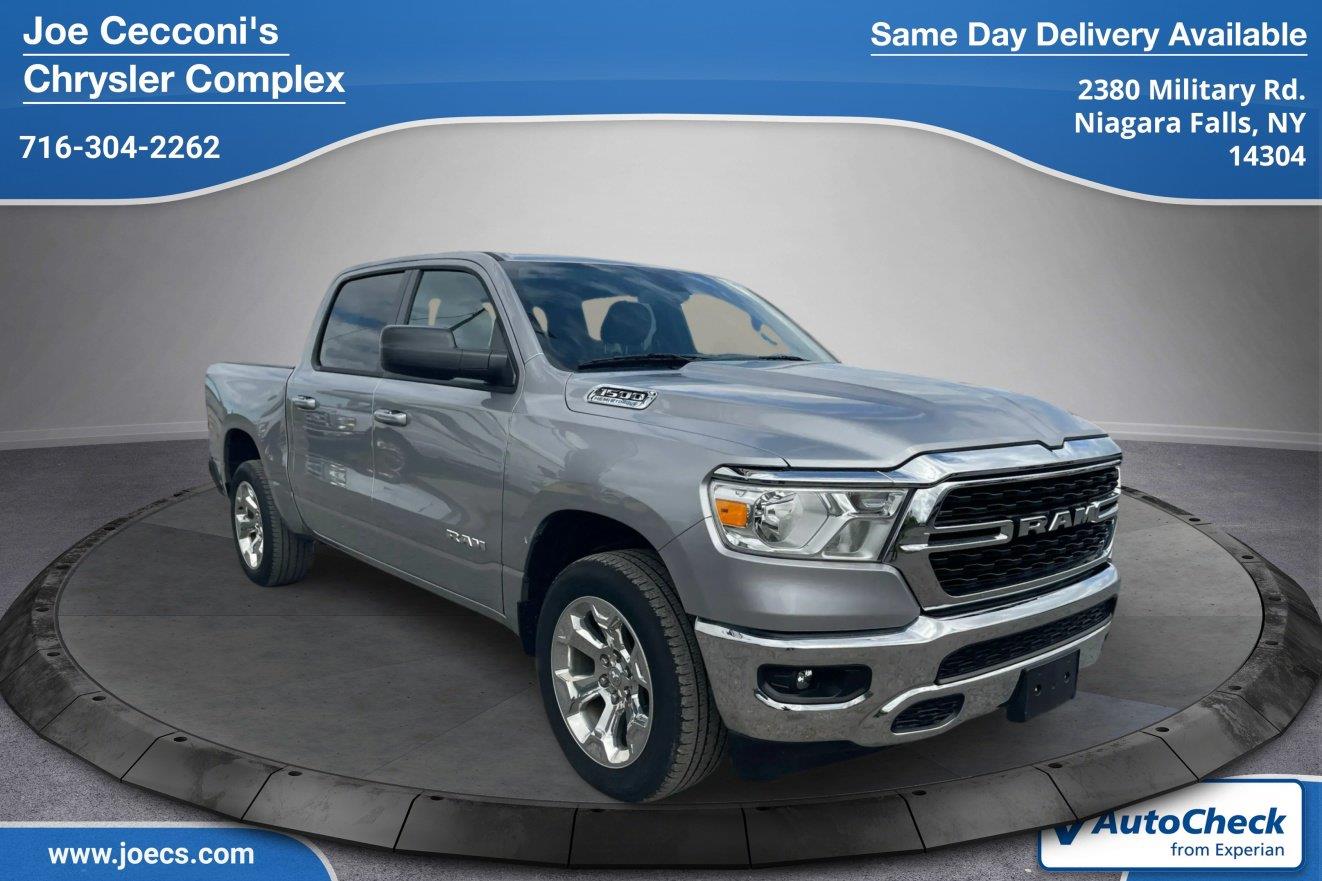 Billet Silver Metallic Clearcoat 2022 RAM 1500 Pickup Truck Four-Wheel Drive 8-Speed Automatic