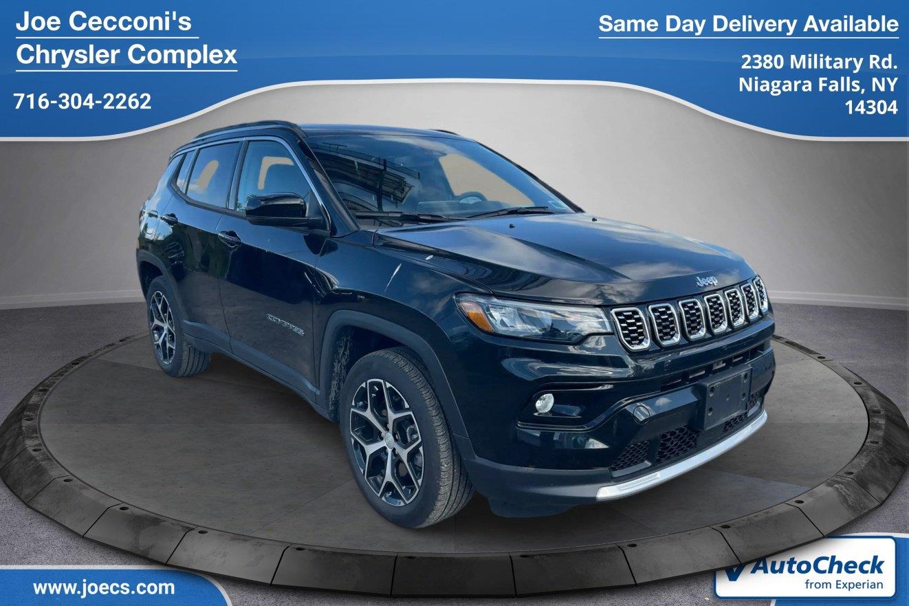 Diamond Black Crystal Pearlcoat 2024 Jeep Compass SUV / Crossover Four-Wheel Drive 8-Speed Automatic