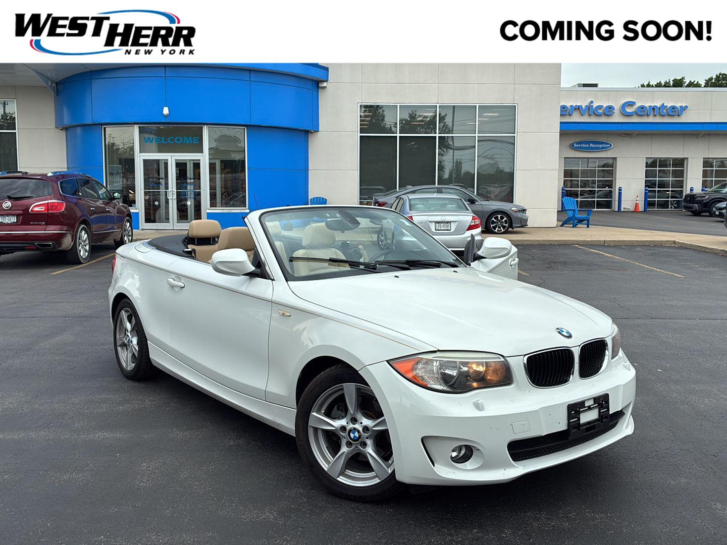 Alpine White 2012 BMW 1 Series 128i Convertible RWD Convertible Rear-Wheel Drive 6-Speed Manual