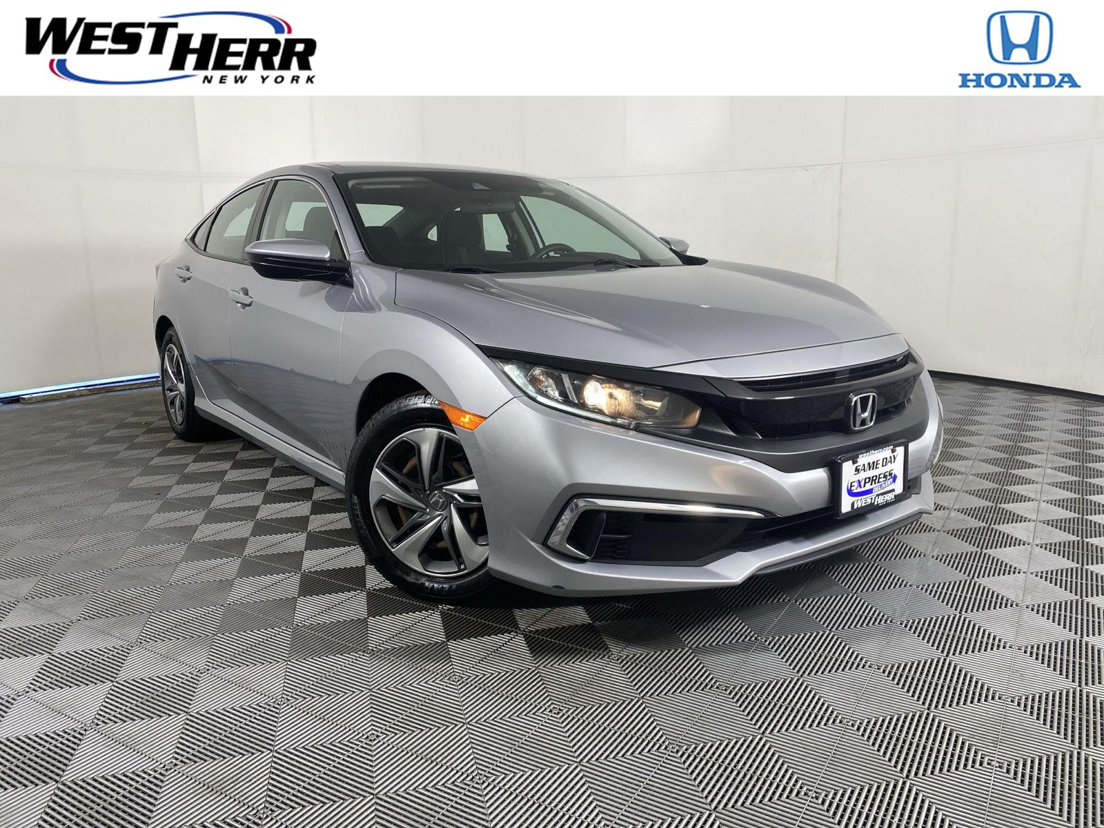 Lunar Silver Metallic 2019 Honda Civic Sedan Front-Wheel Drive Continuously Variable Transmission