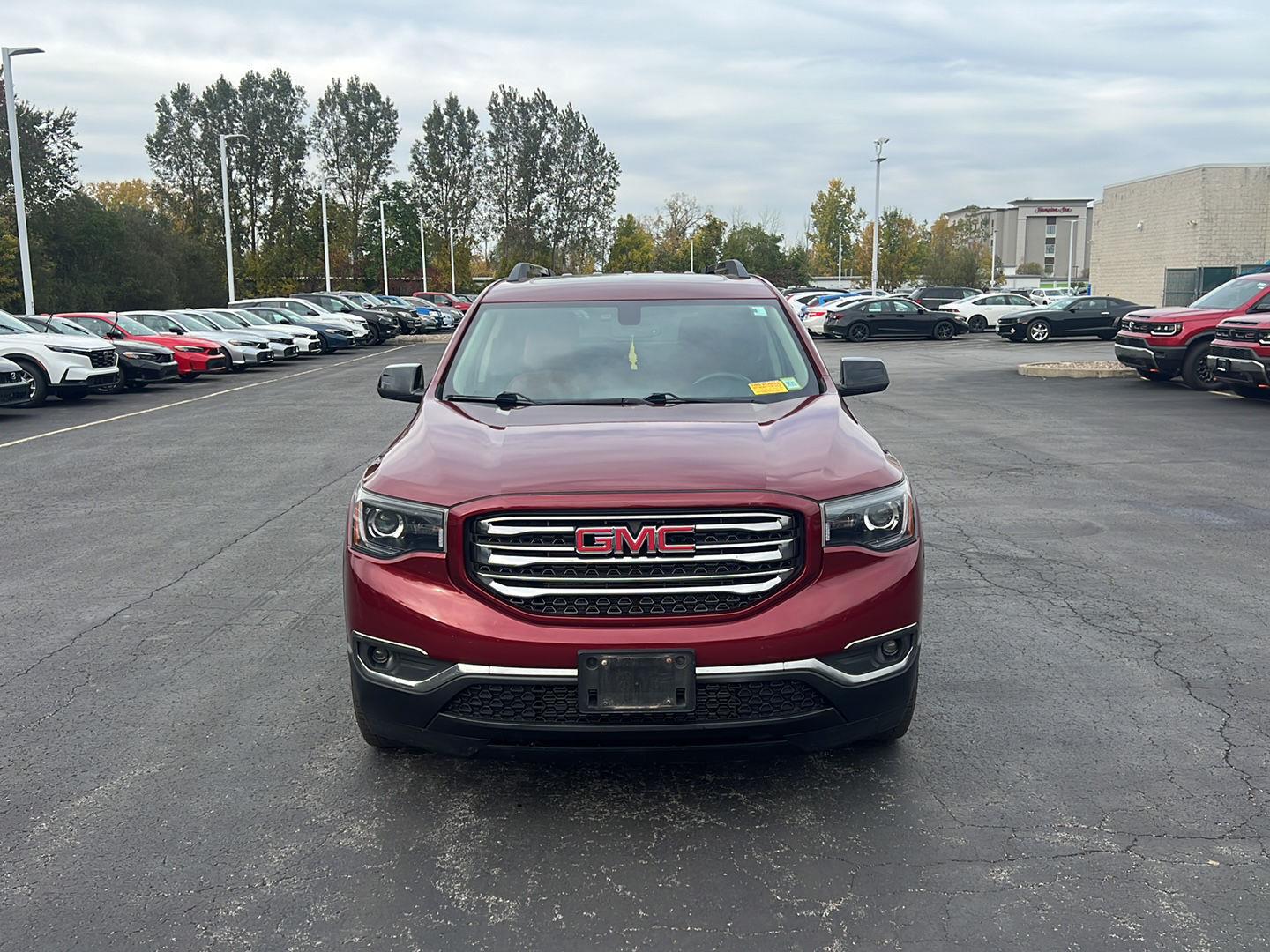 Used 2017 Crimson Red Tintcoat GMC SLT image 2