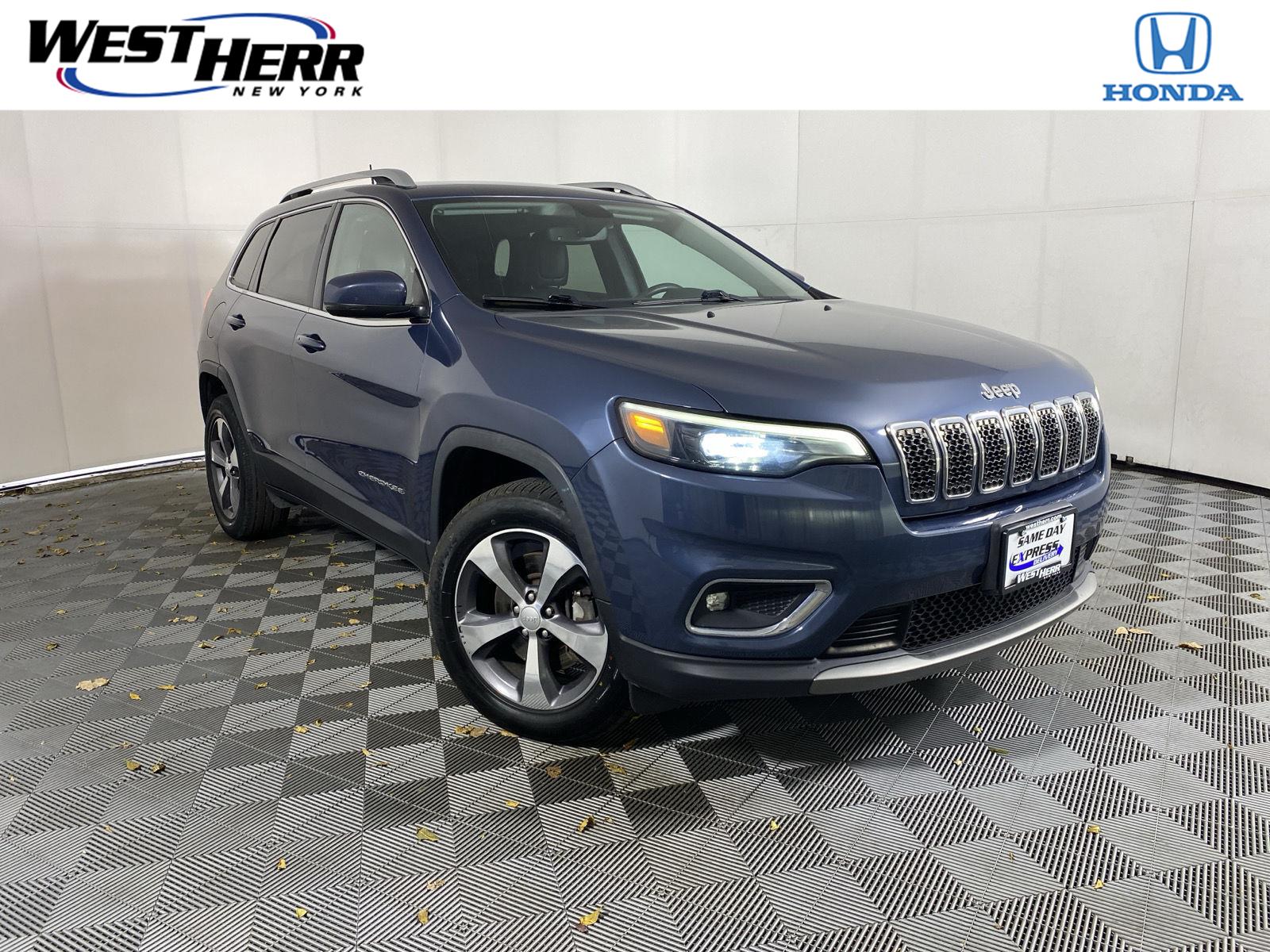 Blue Shade Pearlcoat 2019 Jeep Cherokee SUV / Crossover Four-Wheel Drive 9-Speed Automatic