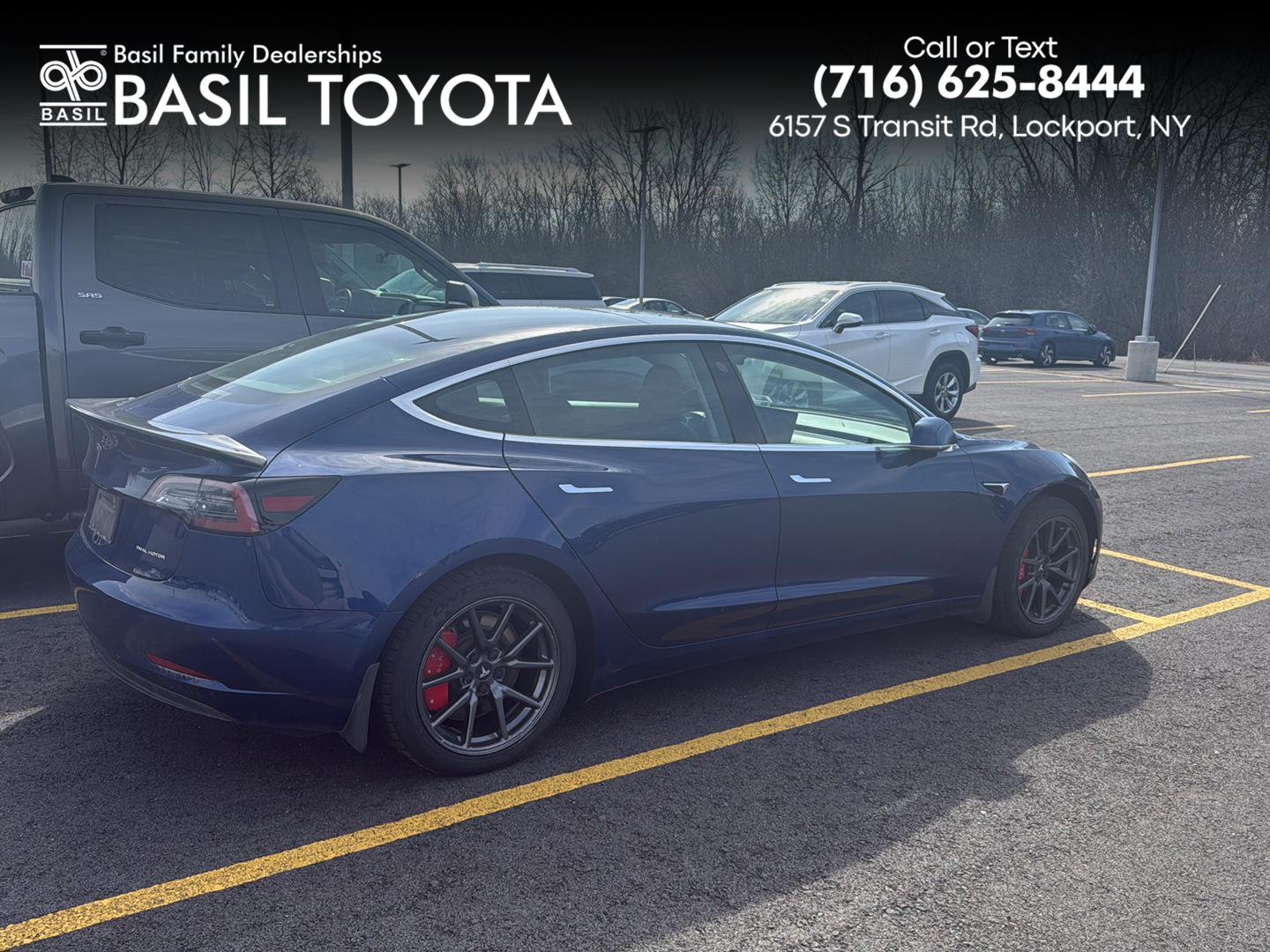 Deep Blue Metallic 2019 Tesla Model 3 Long Range AWD Sedan All-Wheel Drive Automatic