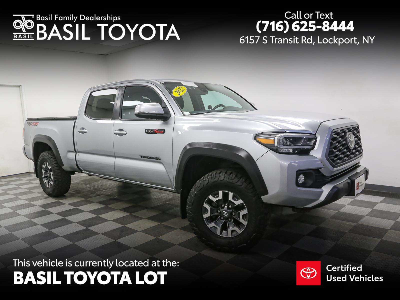 Celestial Silver Metallic 2022 Toyota Tacoma Pickup Truck Four-Wheel Drive 6-Speed Automatic