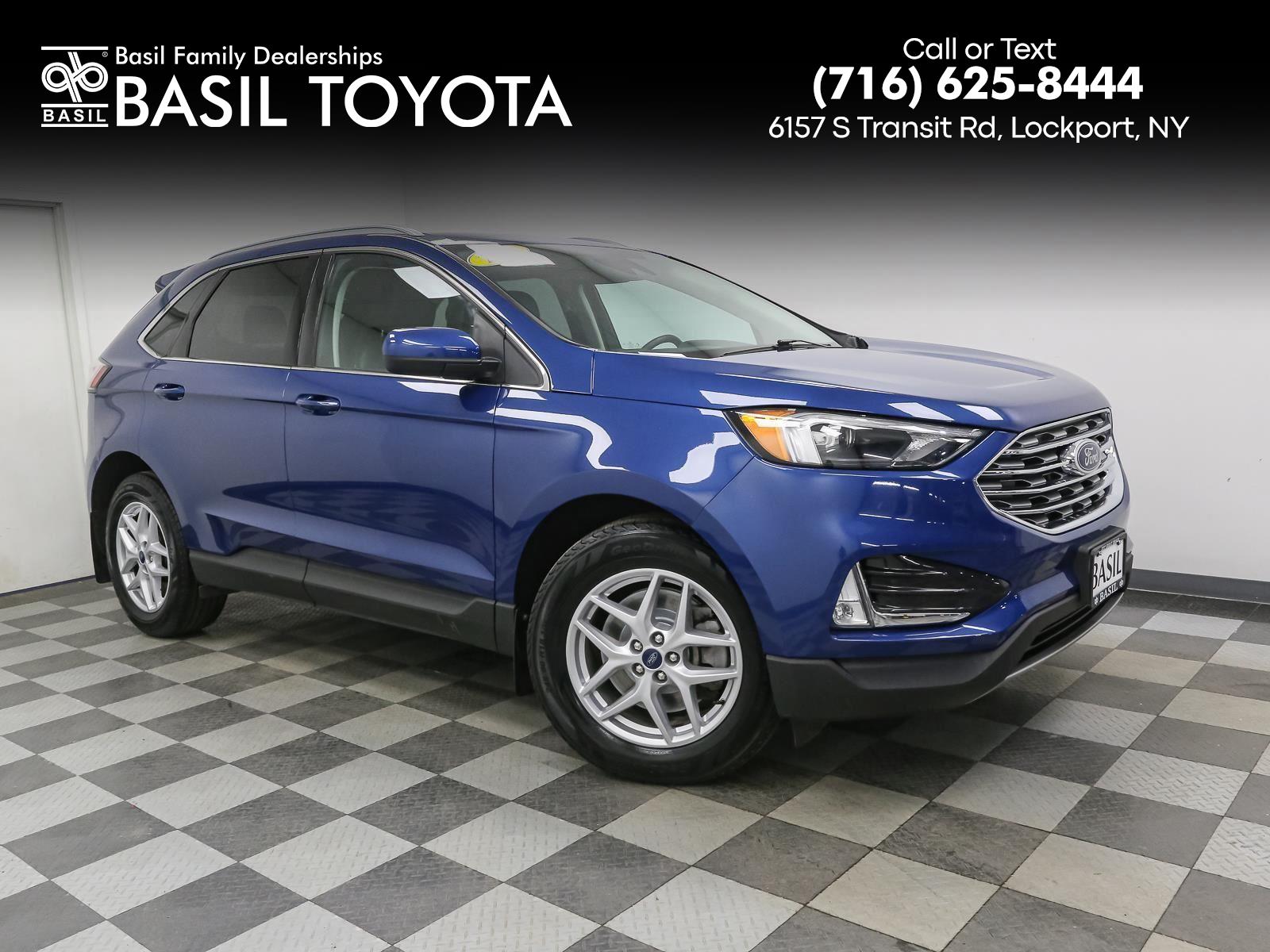 Atlas Blue 2022 Ford Edge SEL AWD SUV / Crossover All-Wheel Drive 8-Speed Automatic